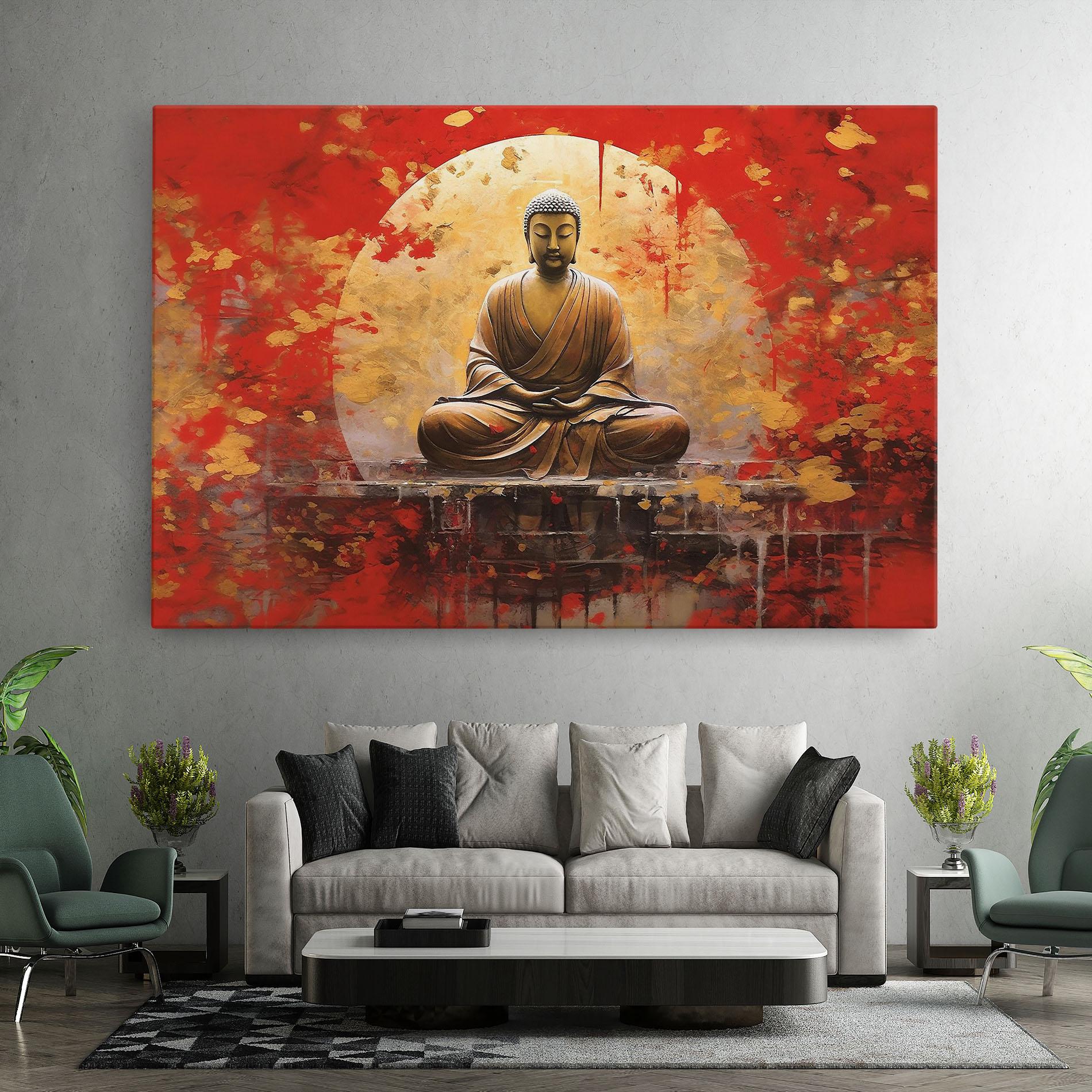 Tablou Canvas Gold Circle Buddha mockup 7