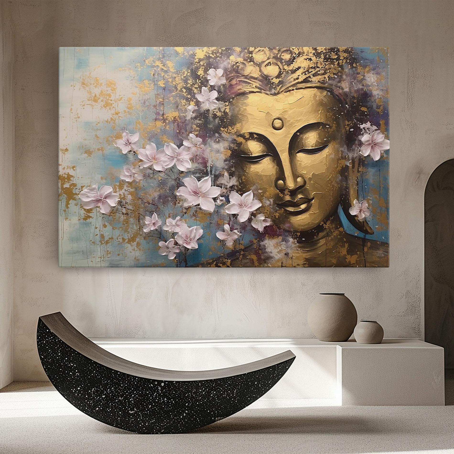 Tablou Canvas Abstract Buddha Plants mockup 8