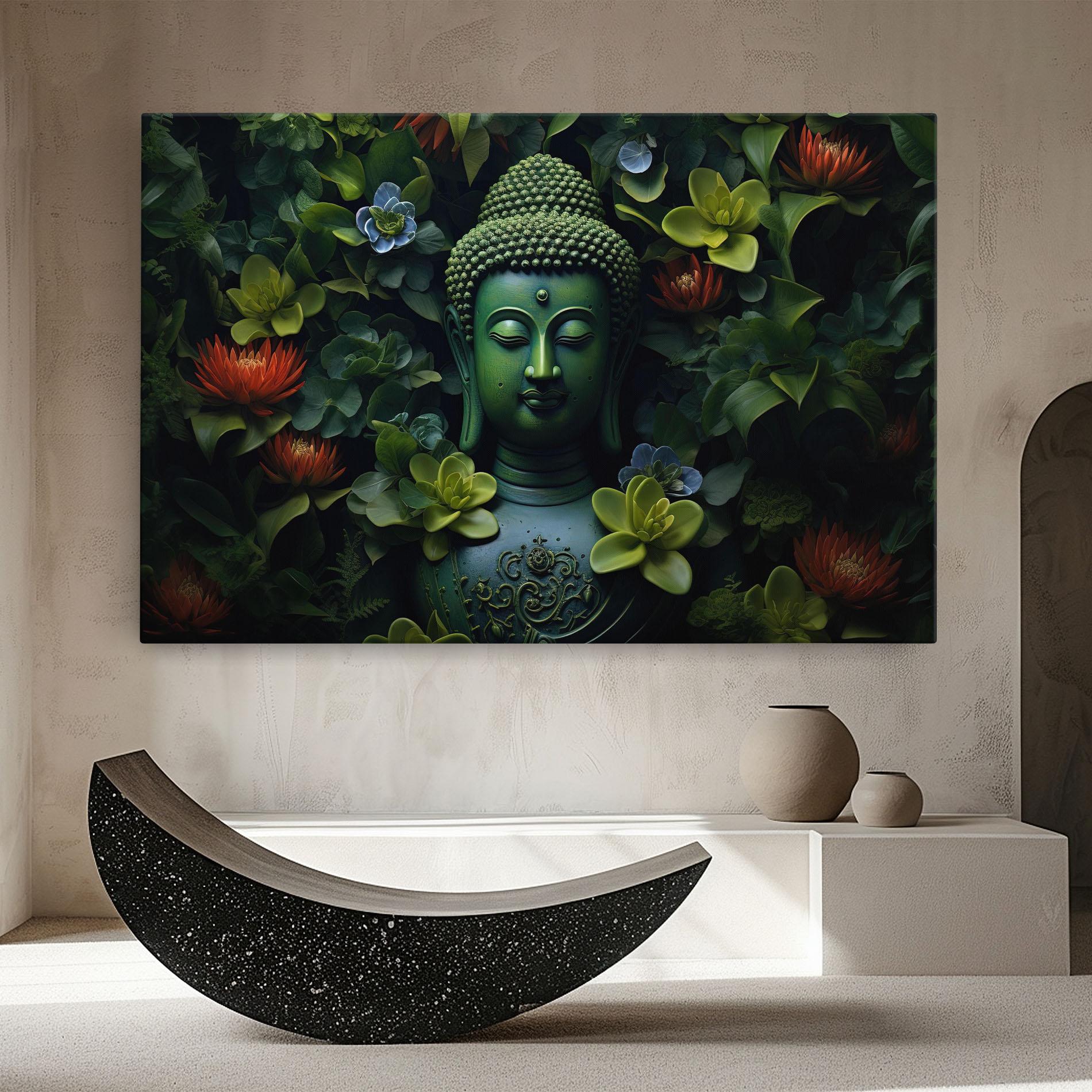 Tablou Canvas Blue Light Buddha mockup 8