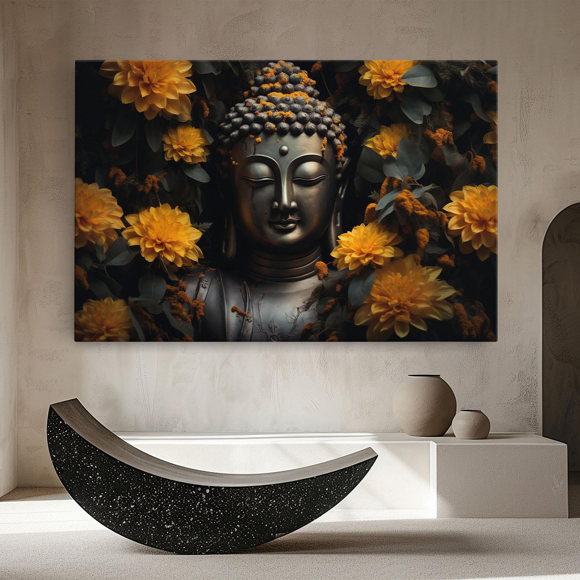Tablou Canvas Buddha Peace Statue mockup 8