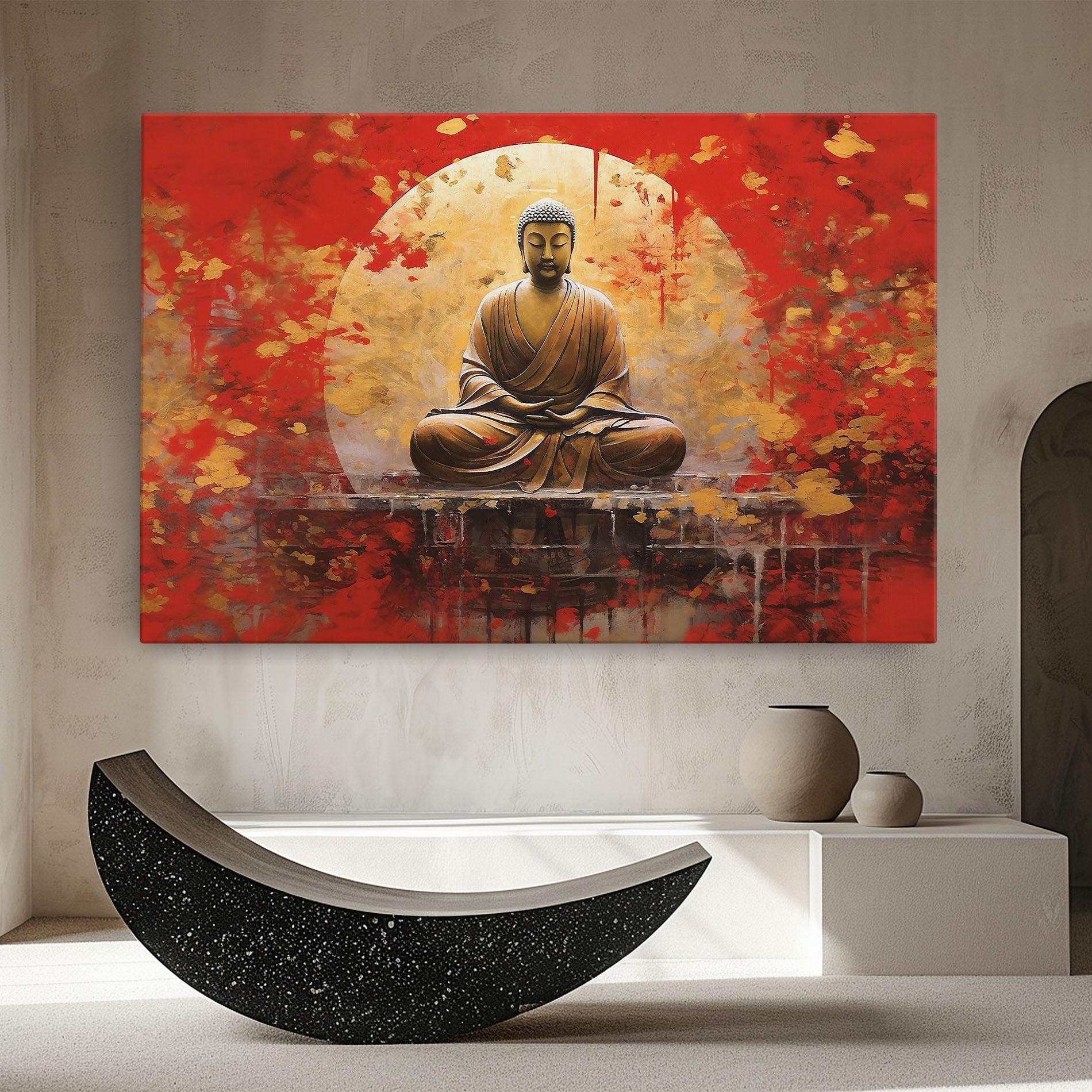 Tablou Canvas Gold Circle Buddha mockup 8