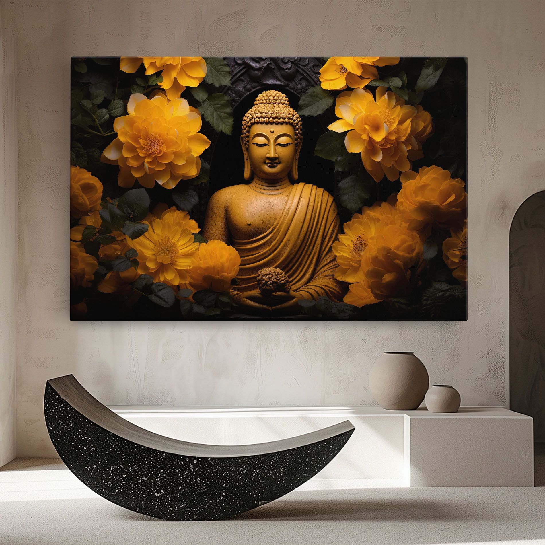 Vecteezy_buddha Statue Surrounded By Yellow Flowers Ai Generated_27745002_860 mockup 8