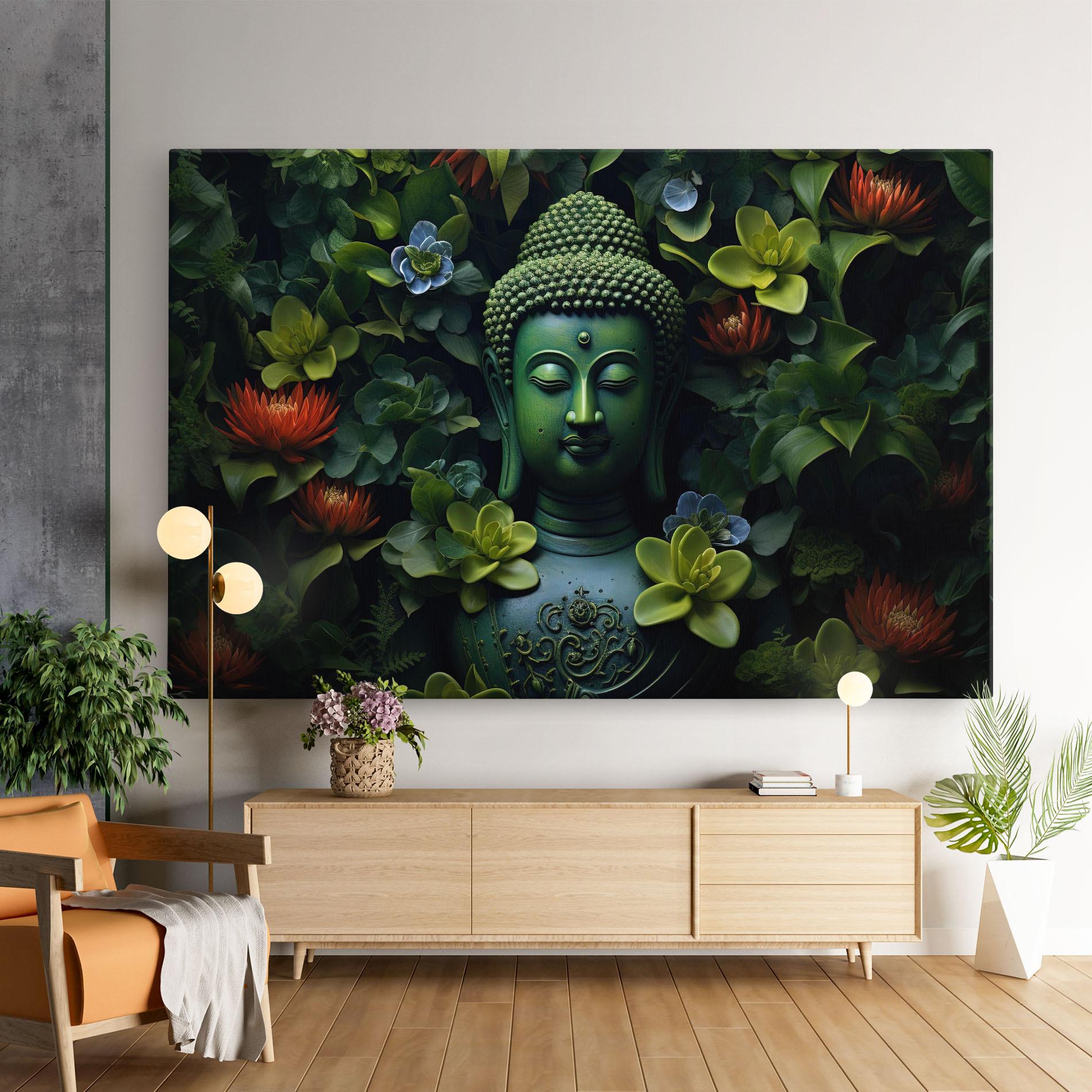 Tablou Canvas Blue Light Buddha mockup 9