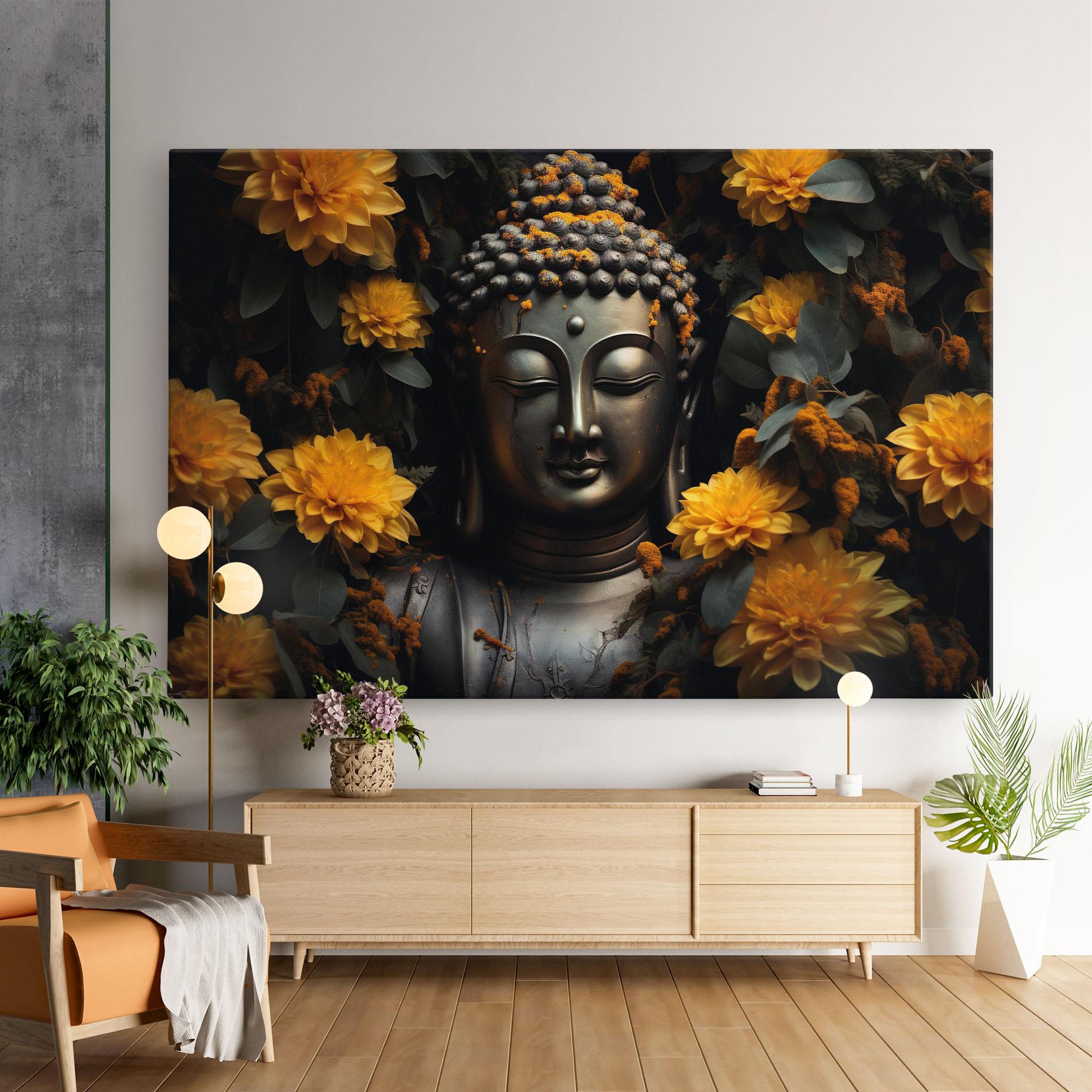 Tablou Canvas Buddha Peace Statue mockup 9