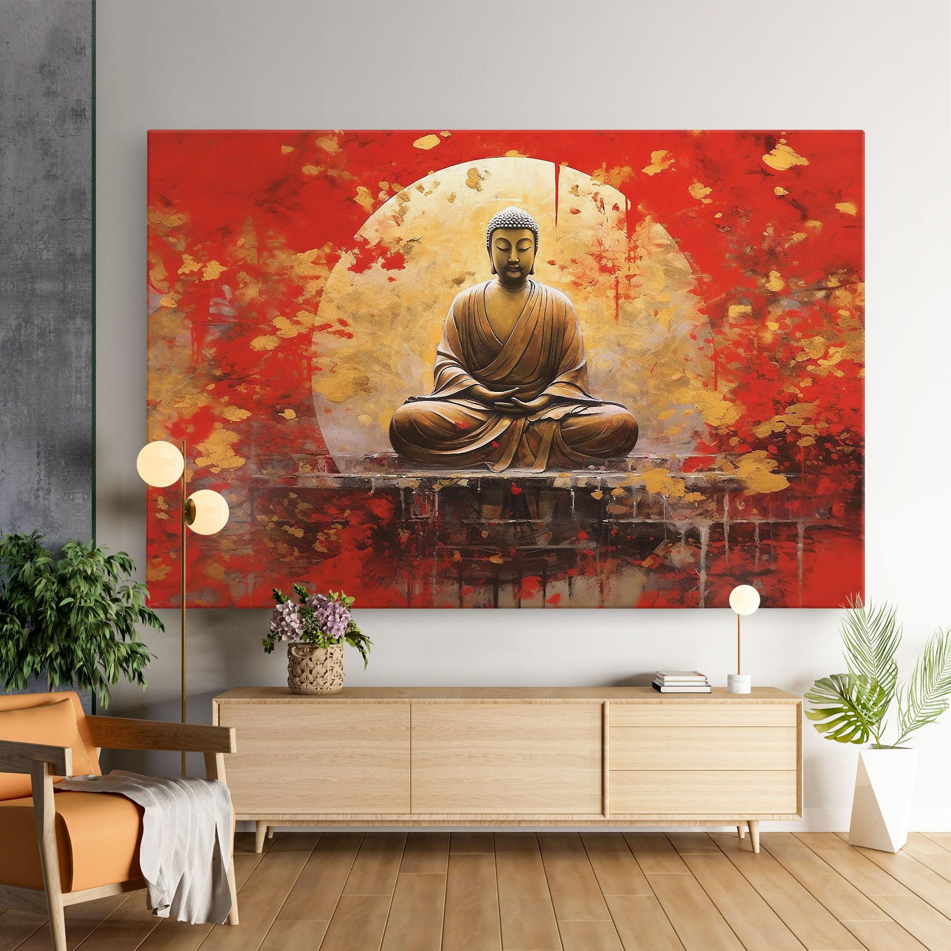 Tablou Canvas Gold Circle Buddha mockup 9