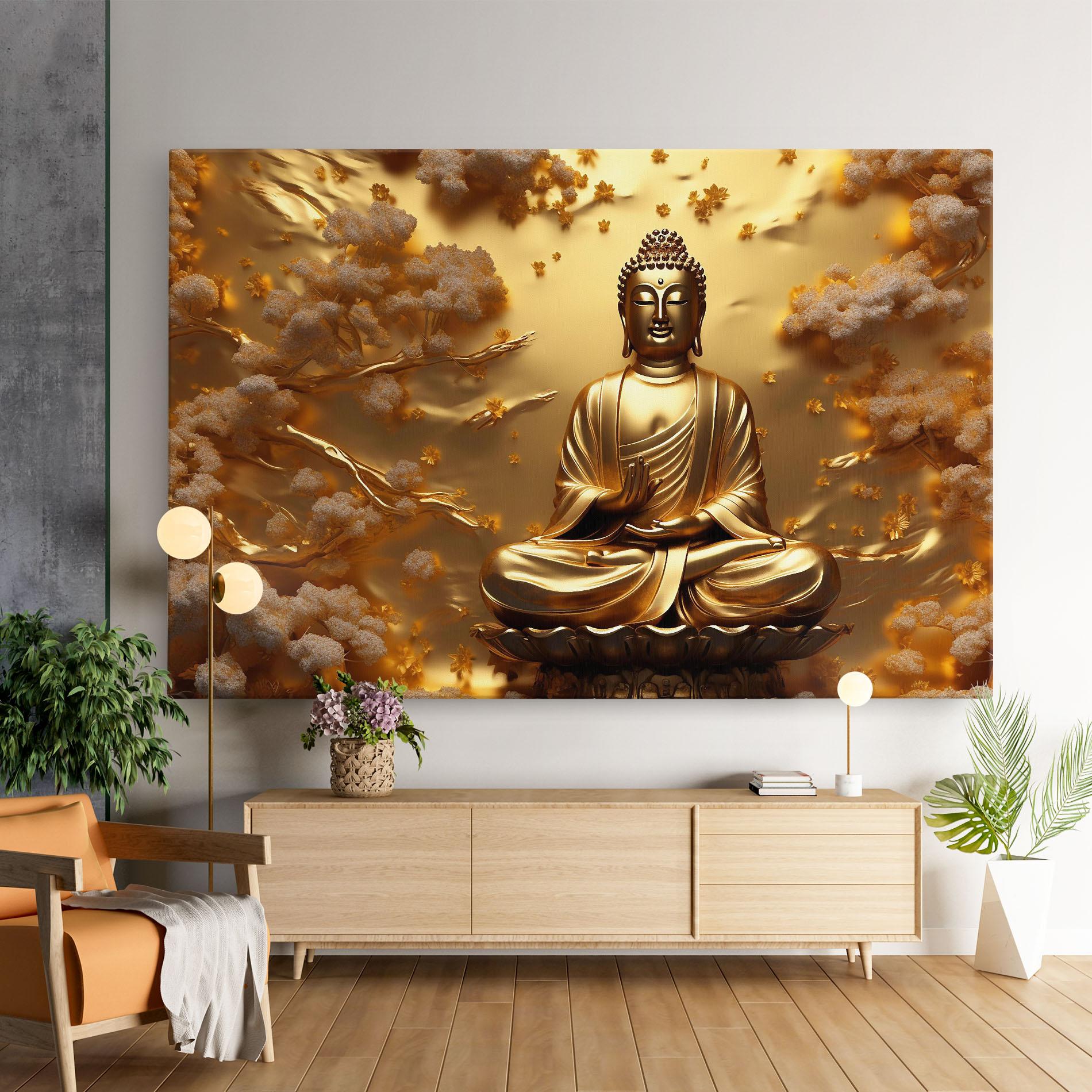 Tablou Canvas Strong Gold Buddha mockup 9