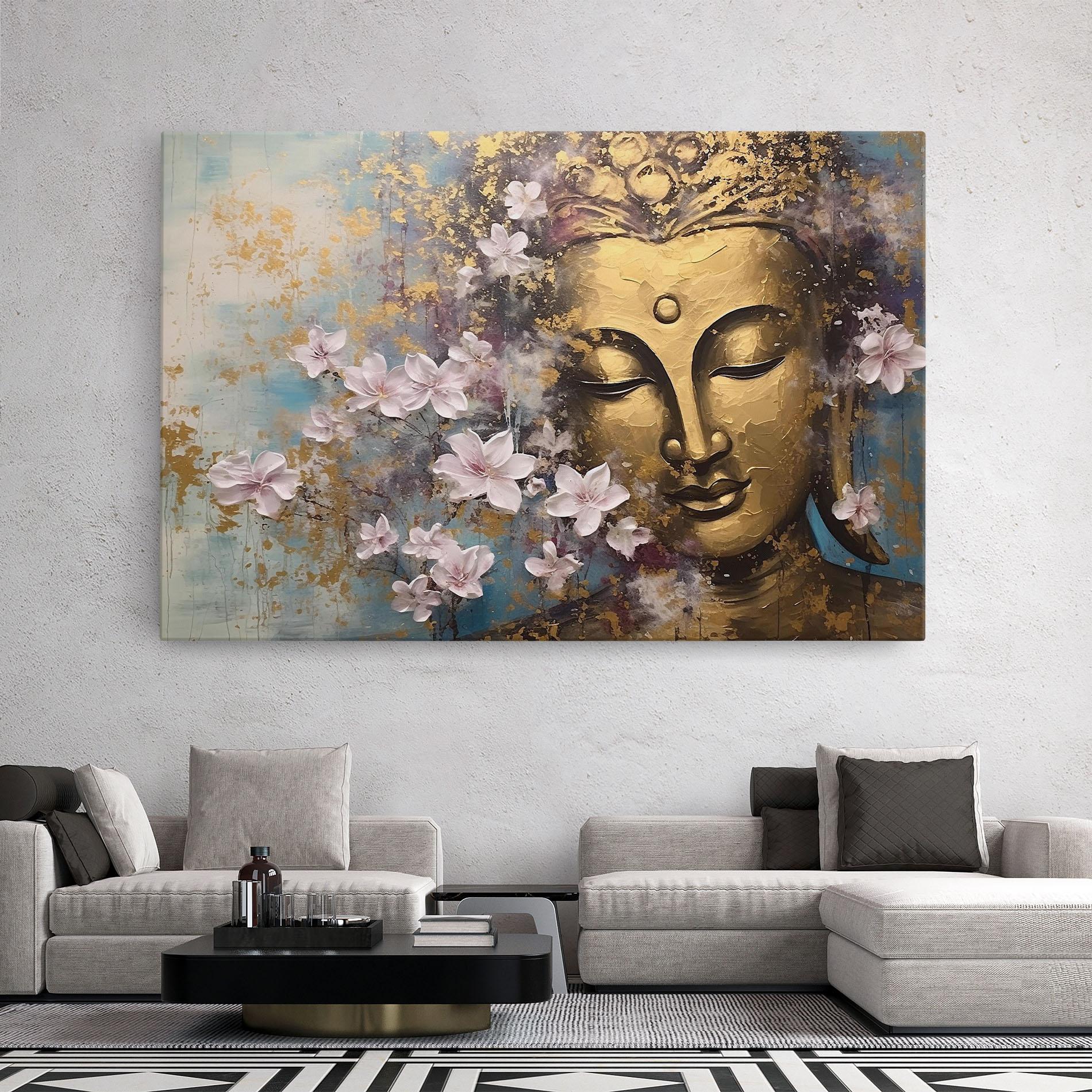 Tablou Canvas Abstract Buddha Plants mockup 2