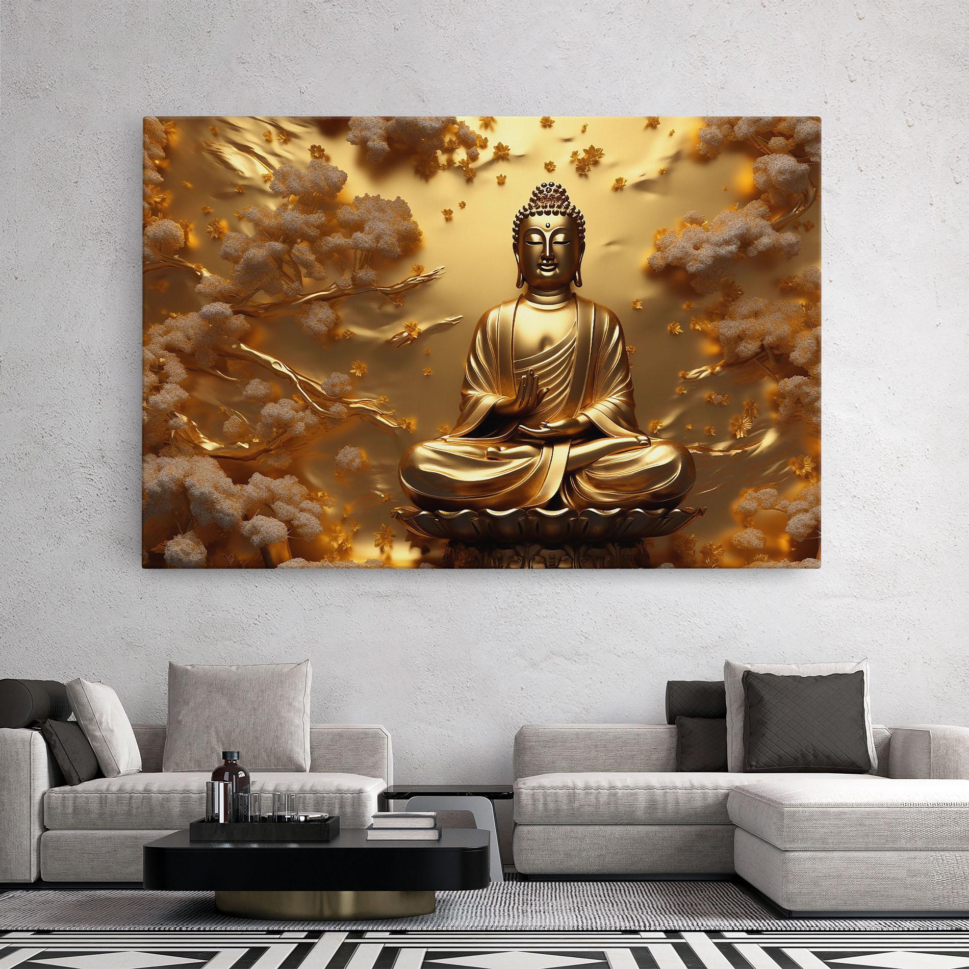 Tablou Canvas Strong Gold Buddha mockup 2
