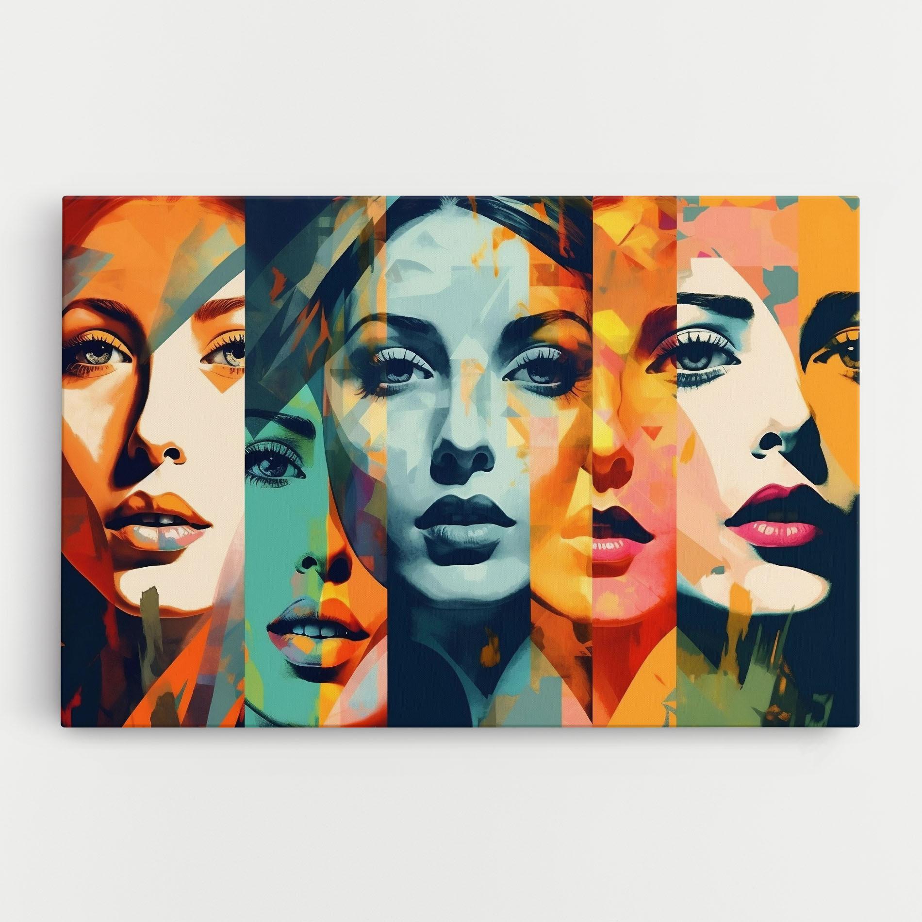 Tablou Canvas Abstract Face Collage mockup 0
