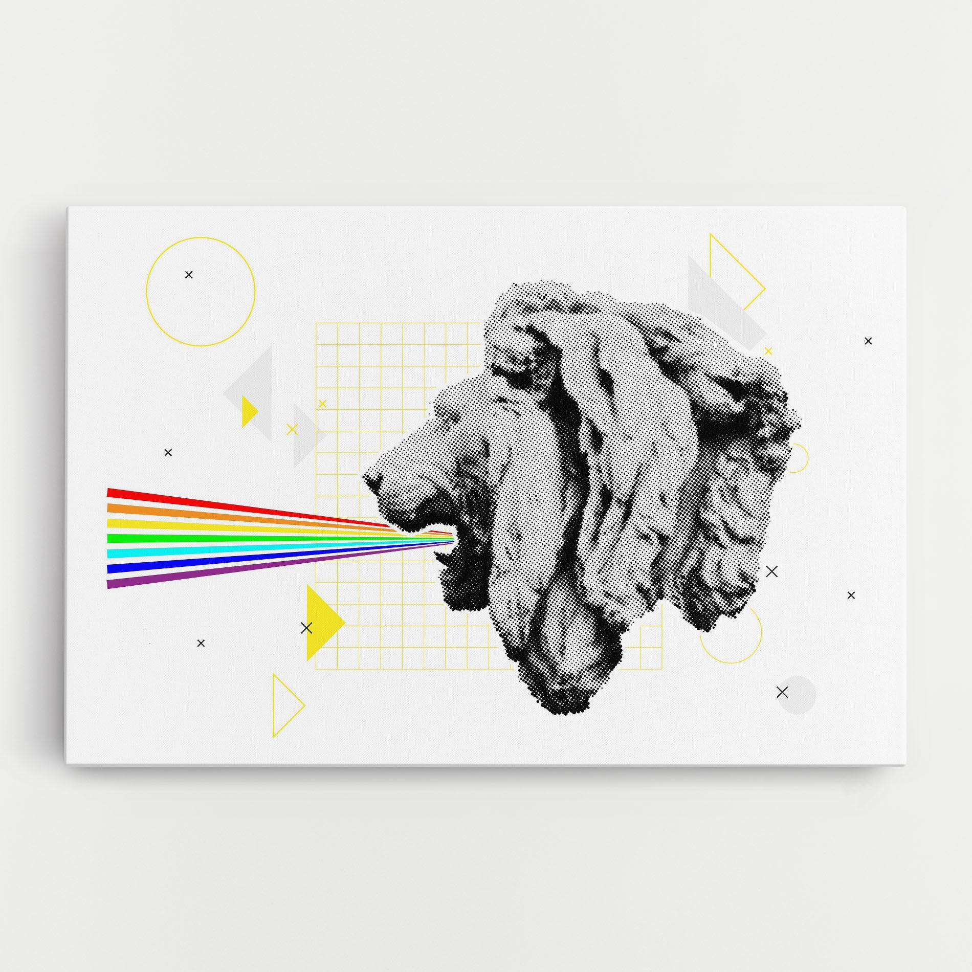 Tablou Canvas Lion Collage mockup 0