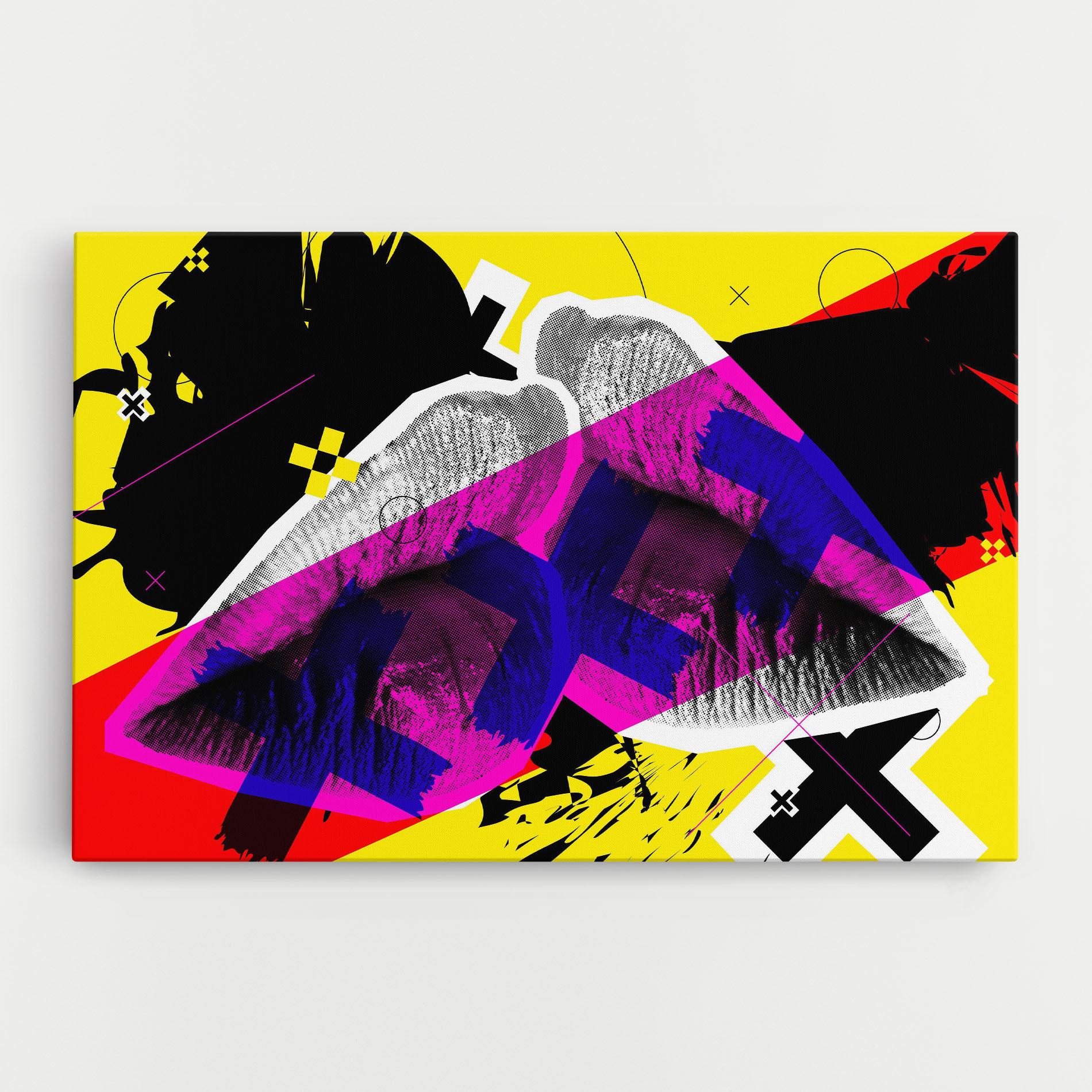 Tablou Canvas Lips Purple Light mockup 0