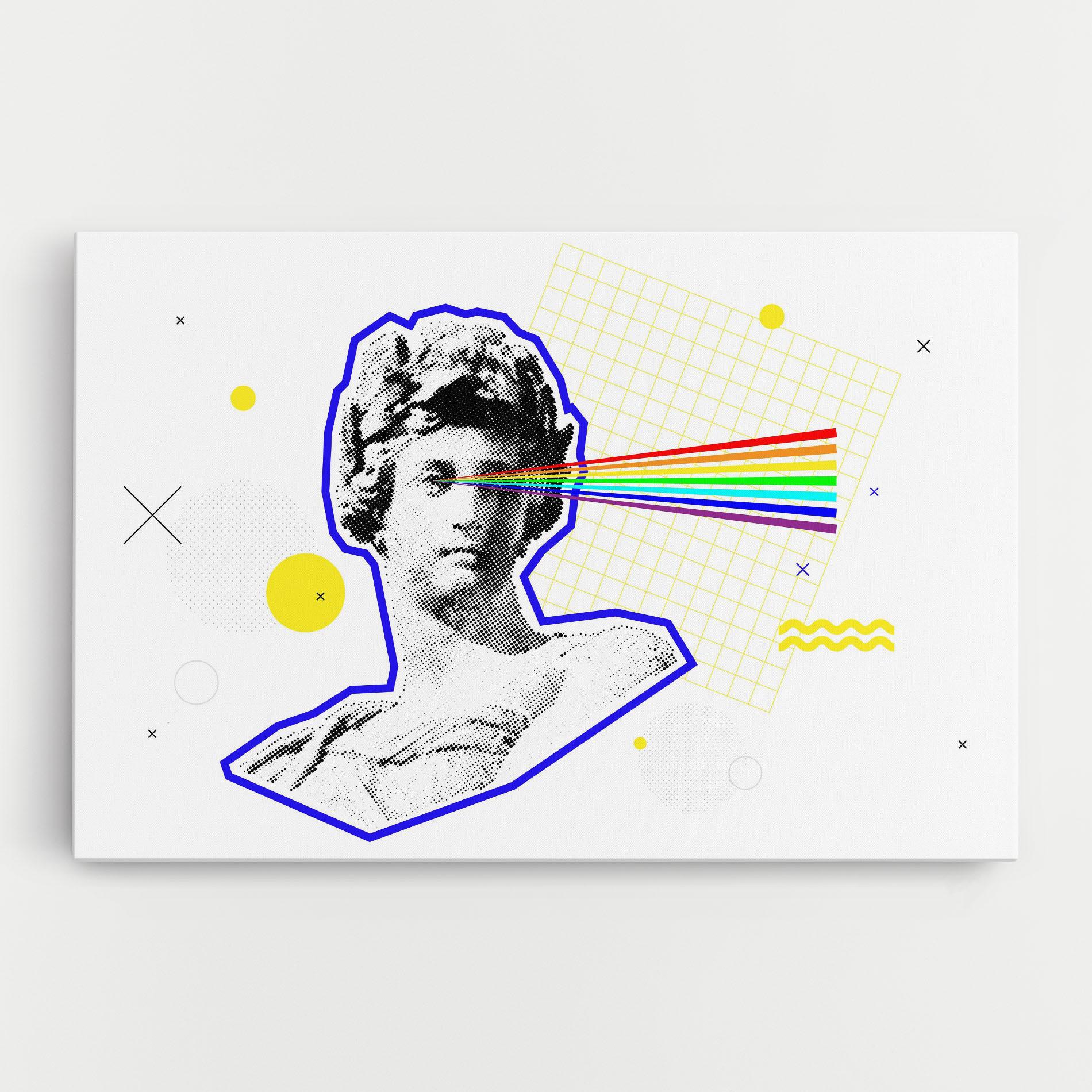Tablou Canvas Rainbow Statue mockup 0
