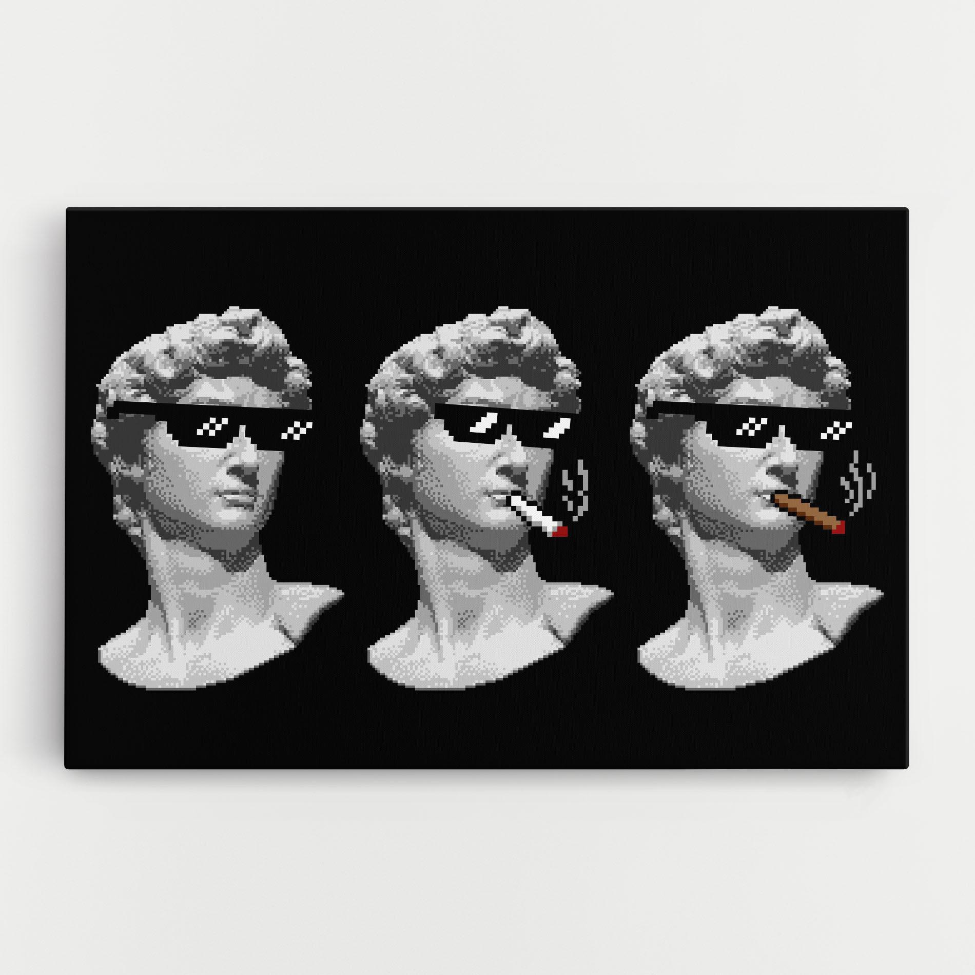 Tablou Canvas Statue Smoking mockup 0