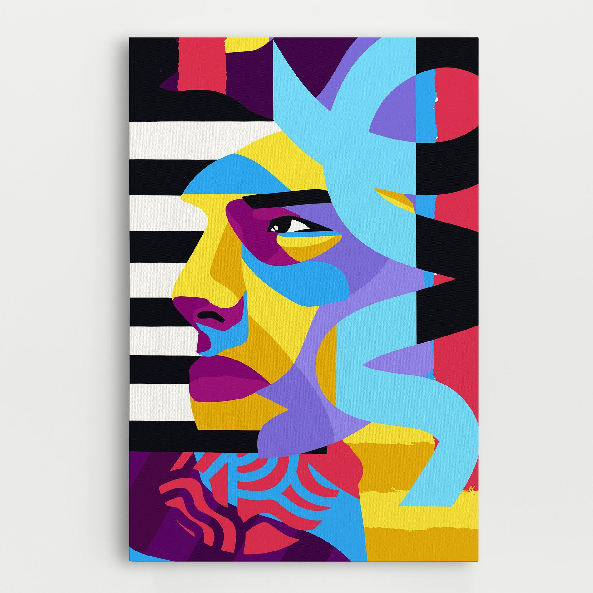 Tablou Canvas Abstract Male Face mockup 0