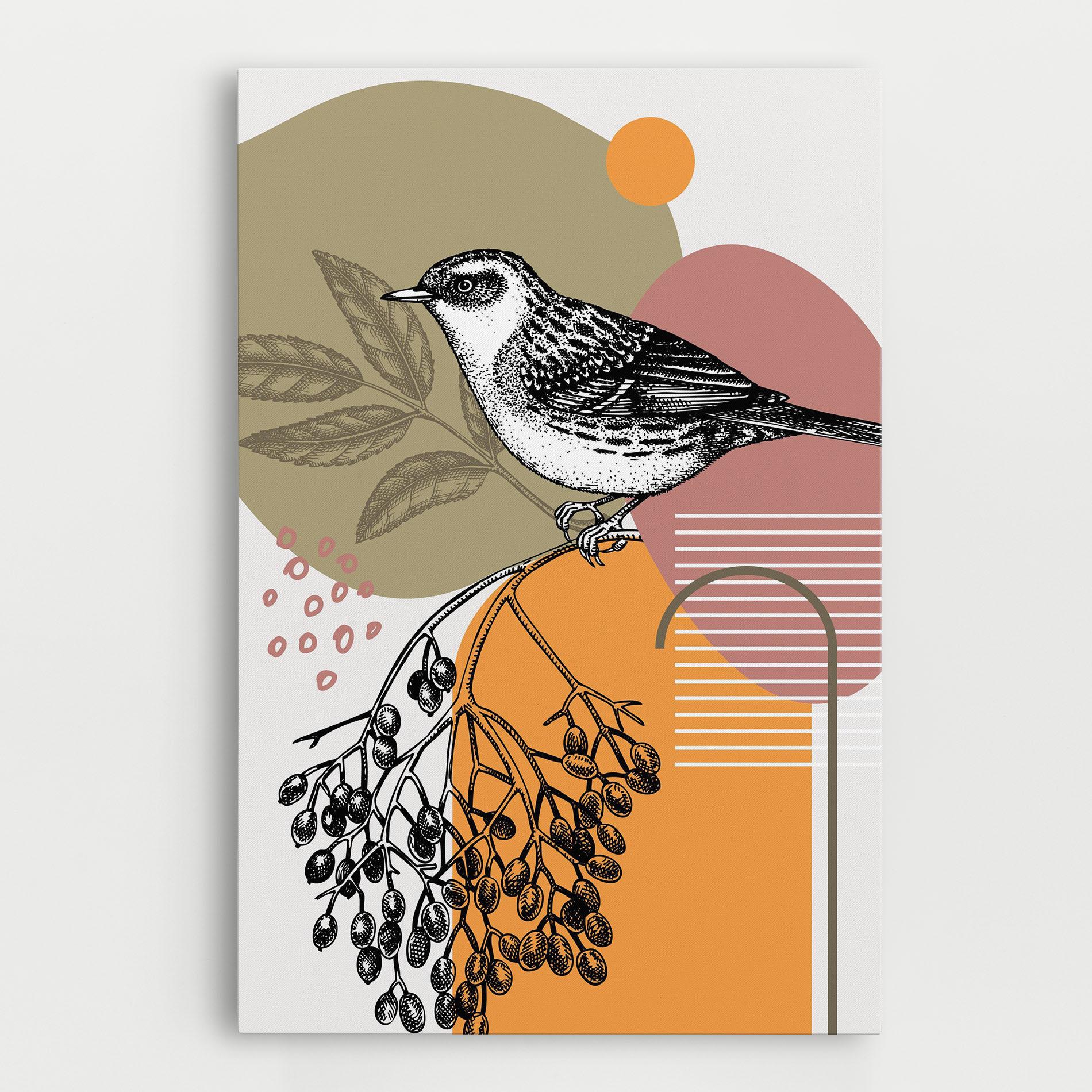 Tablou Canvas Bird Collage mockup 0