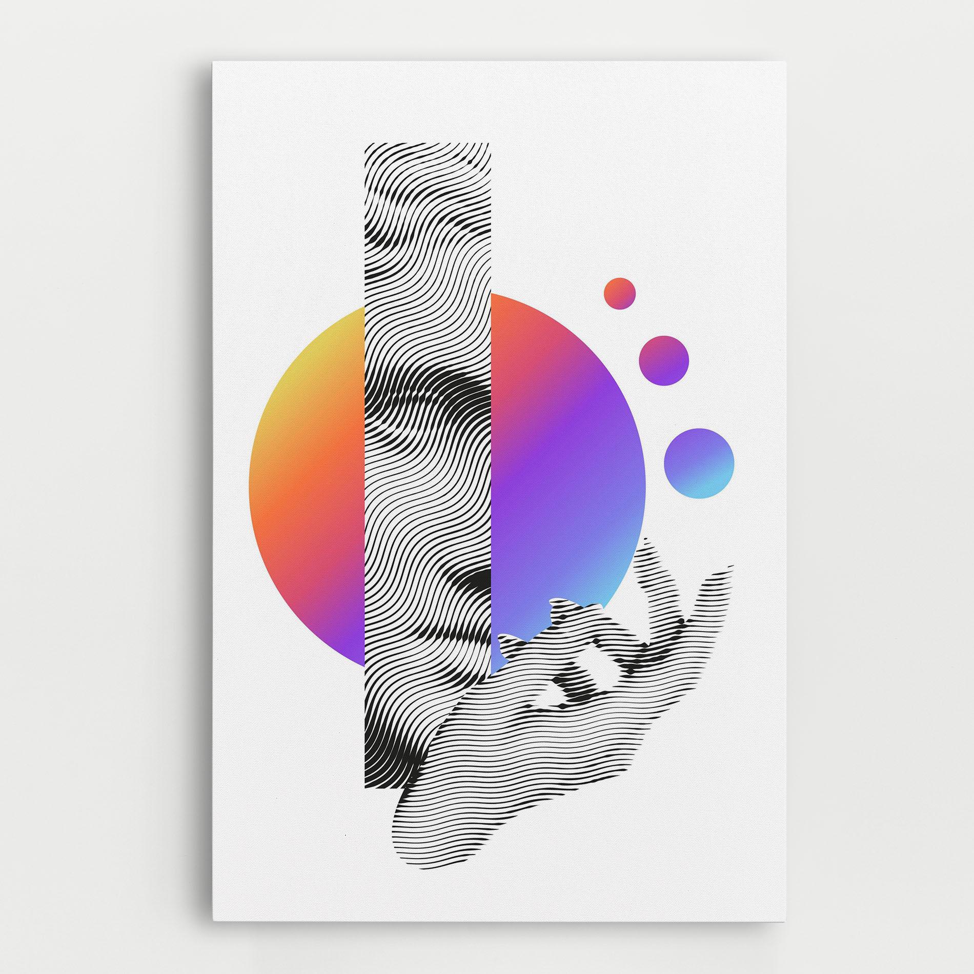 Tablou Canvas Orange Light Statue mockup 0