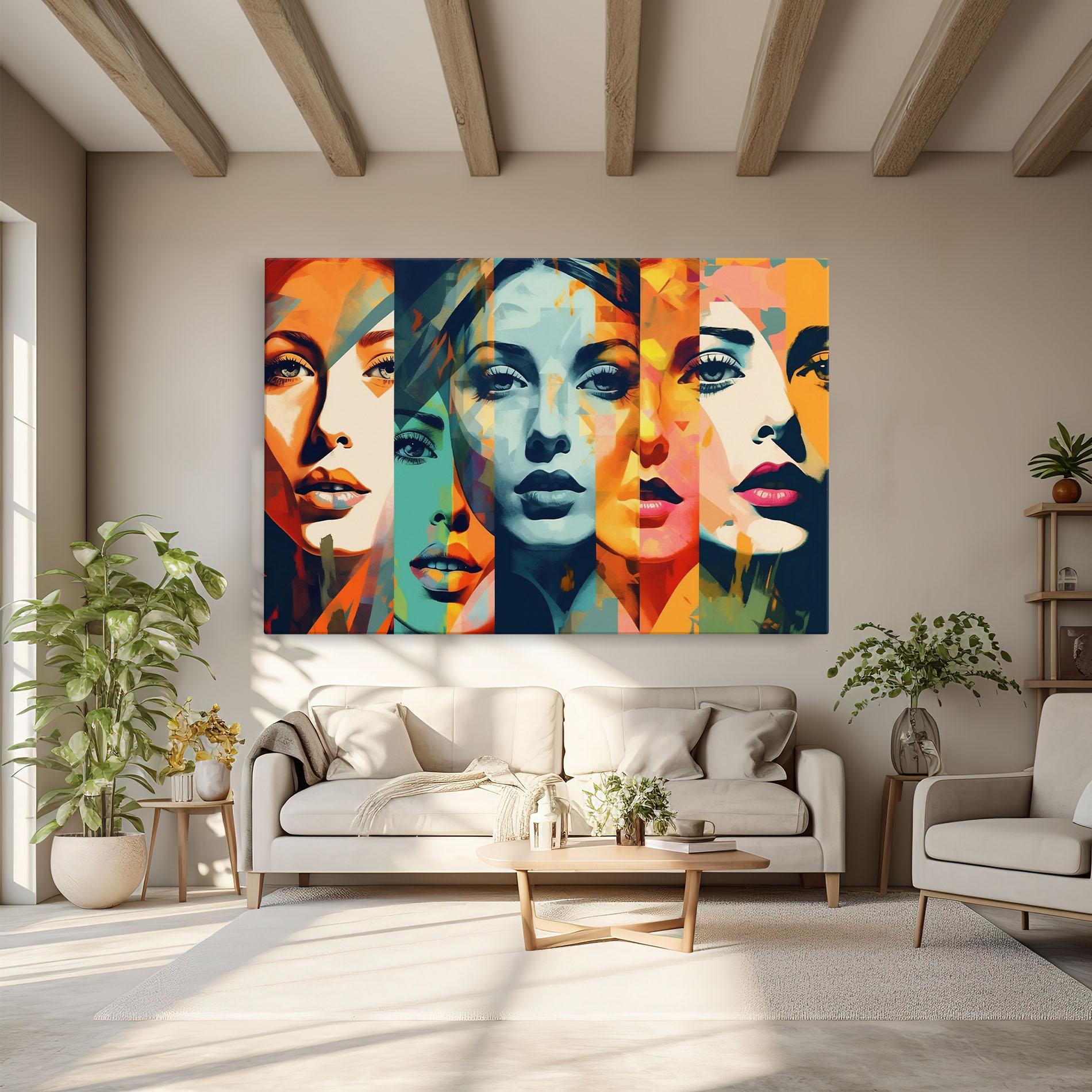 Tablou Canvas Abstract Face Collage mockup 6