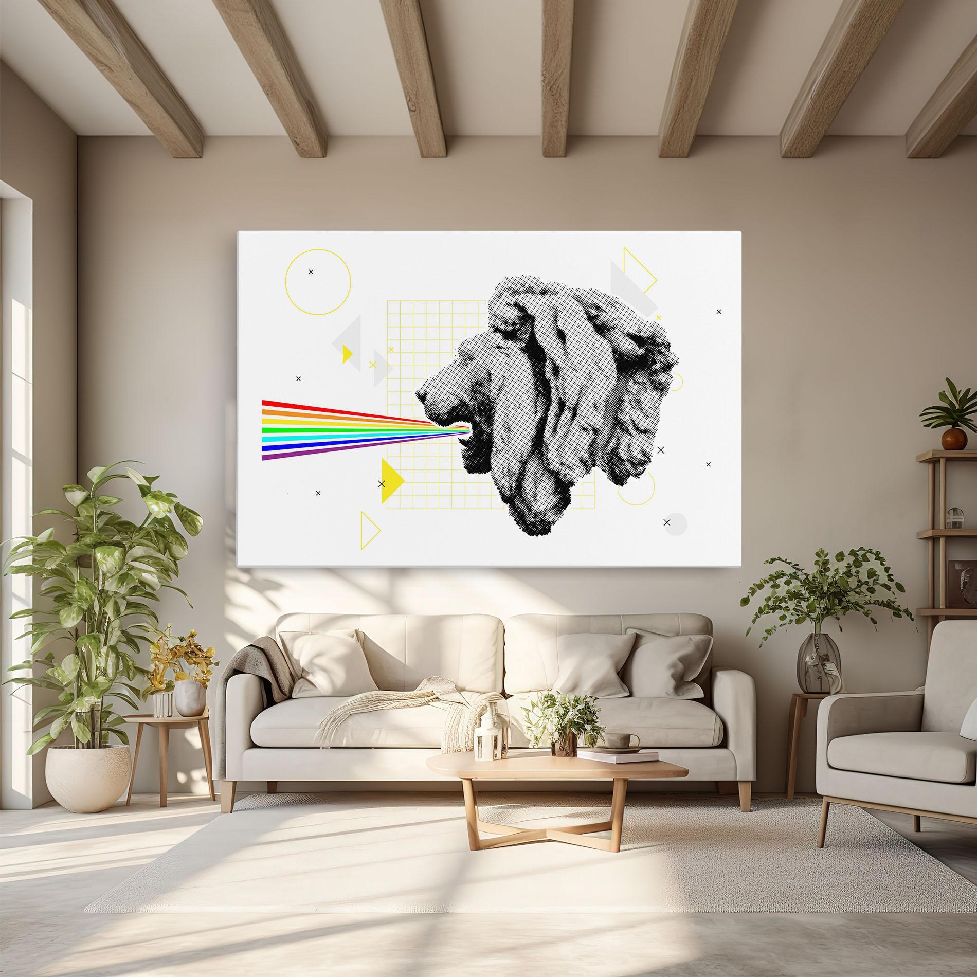 Tablou Canvas Lion Collage mockup 6