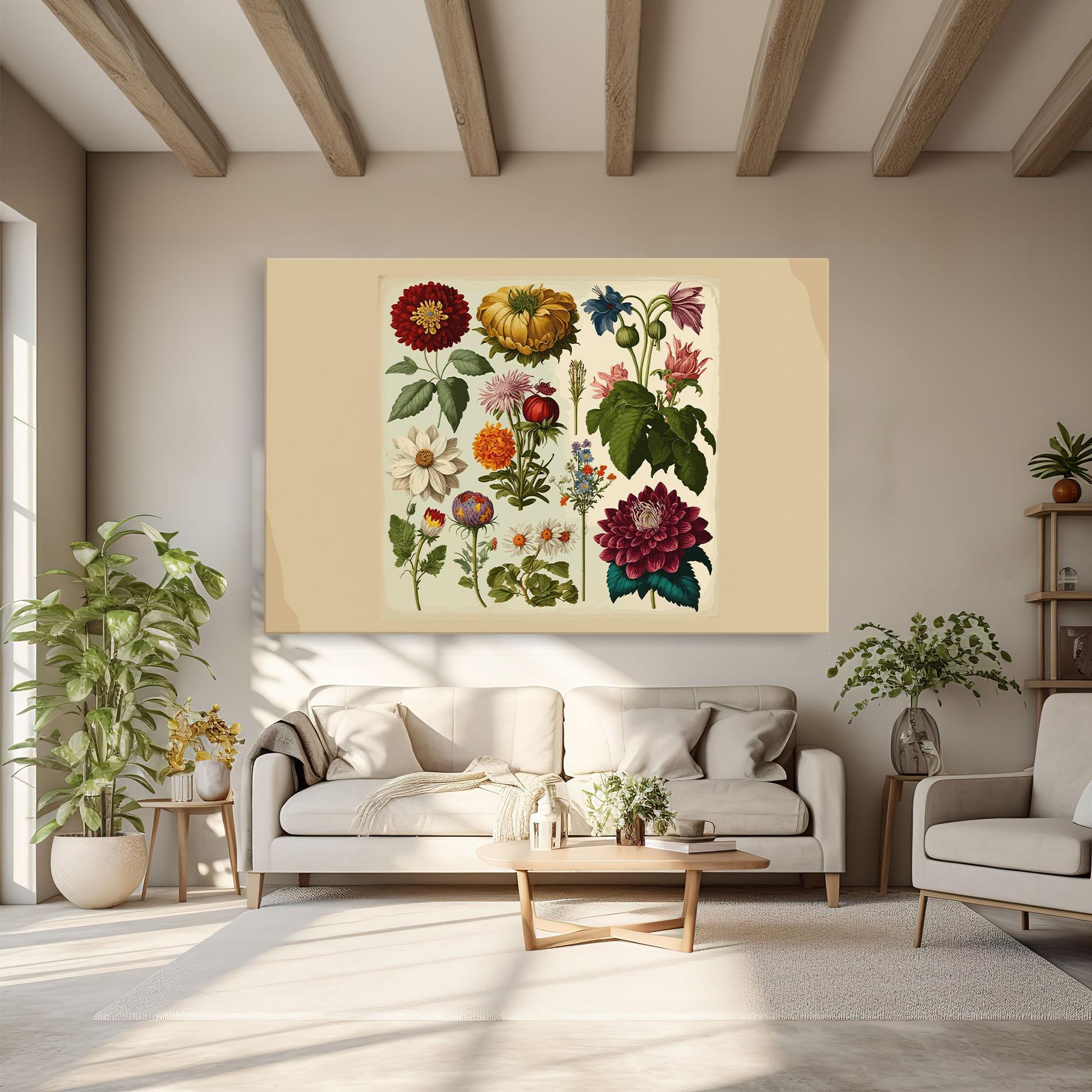 Tablou Canvas Vintage Botanical mockup 6