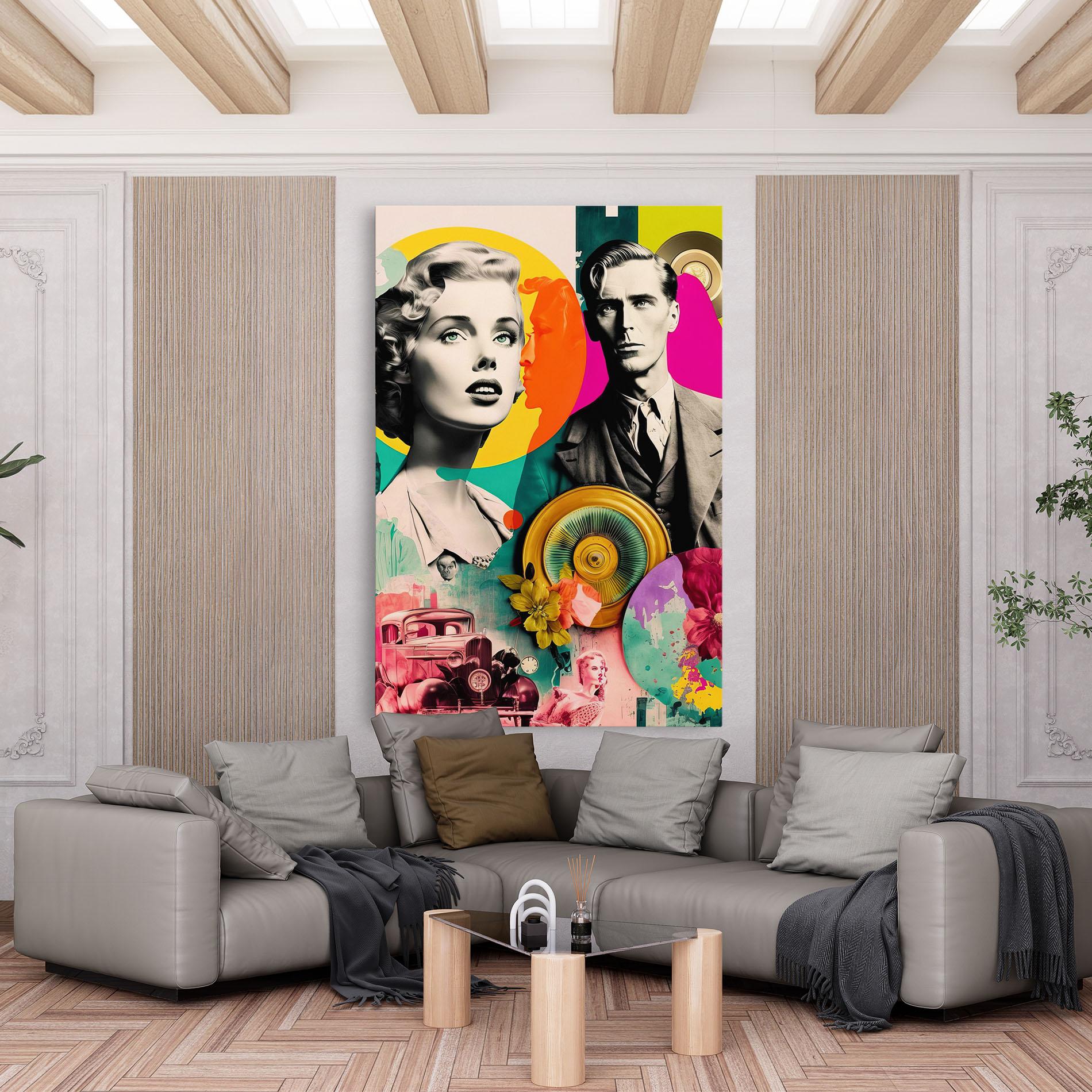 Tablou Canvas 60s Retro Collage mockup 6