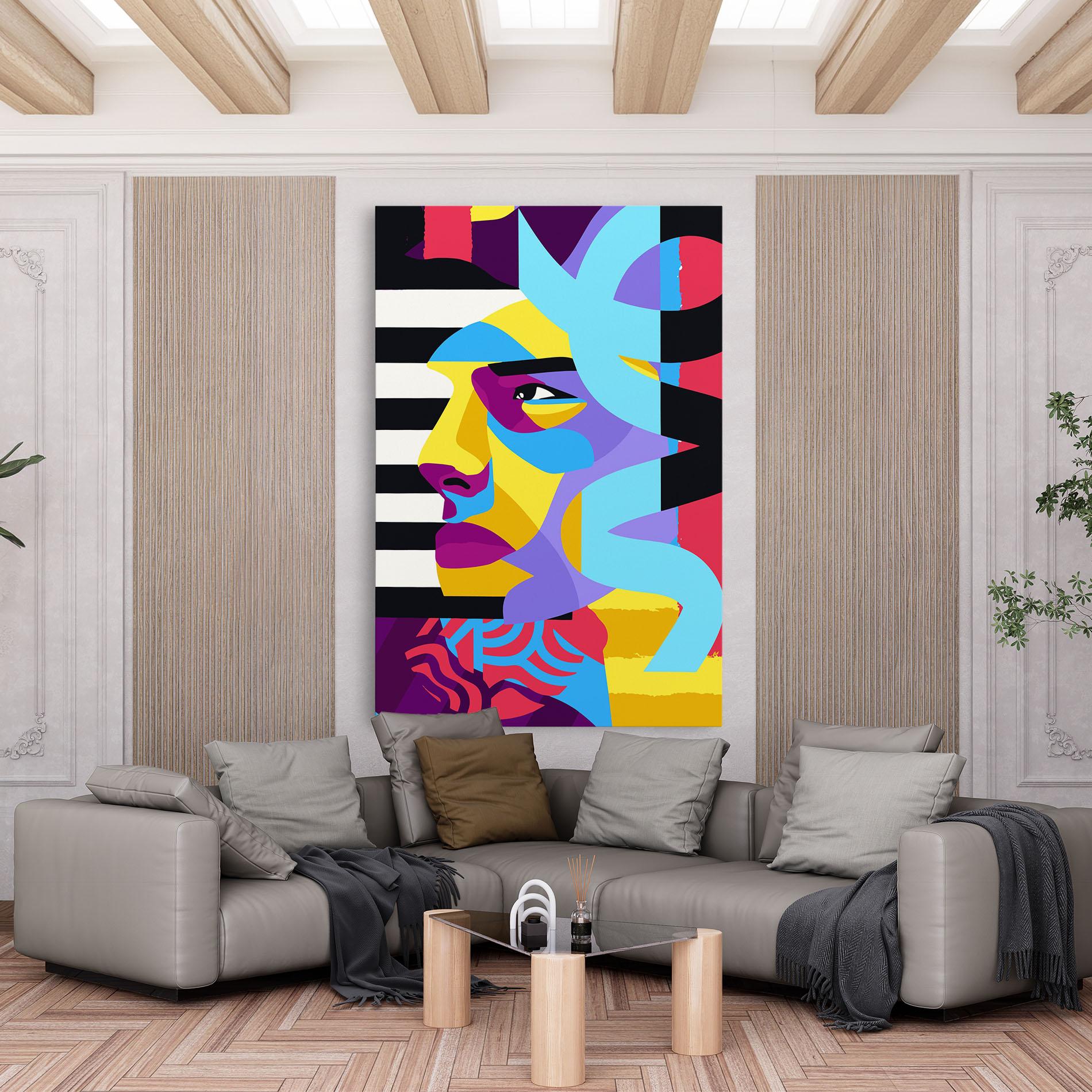 Tablou Canvas Abstract Male Face mockup 6