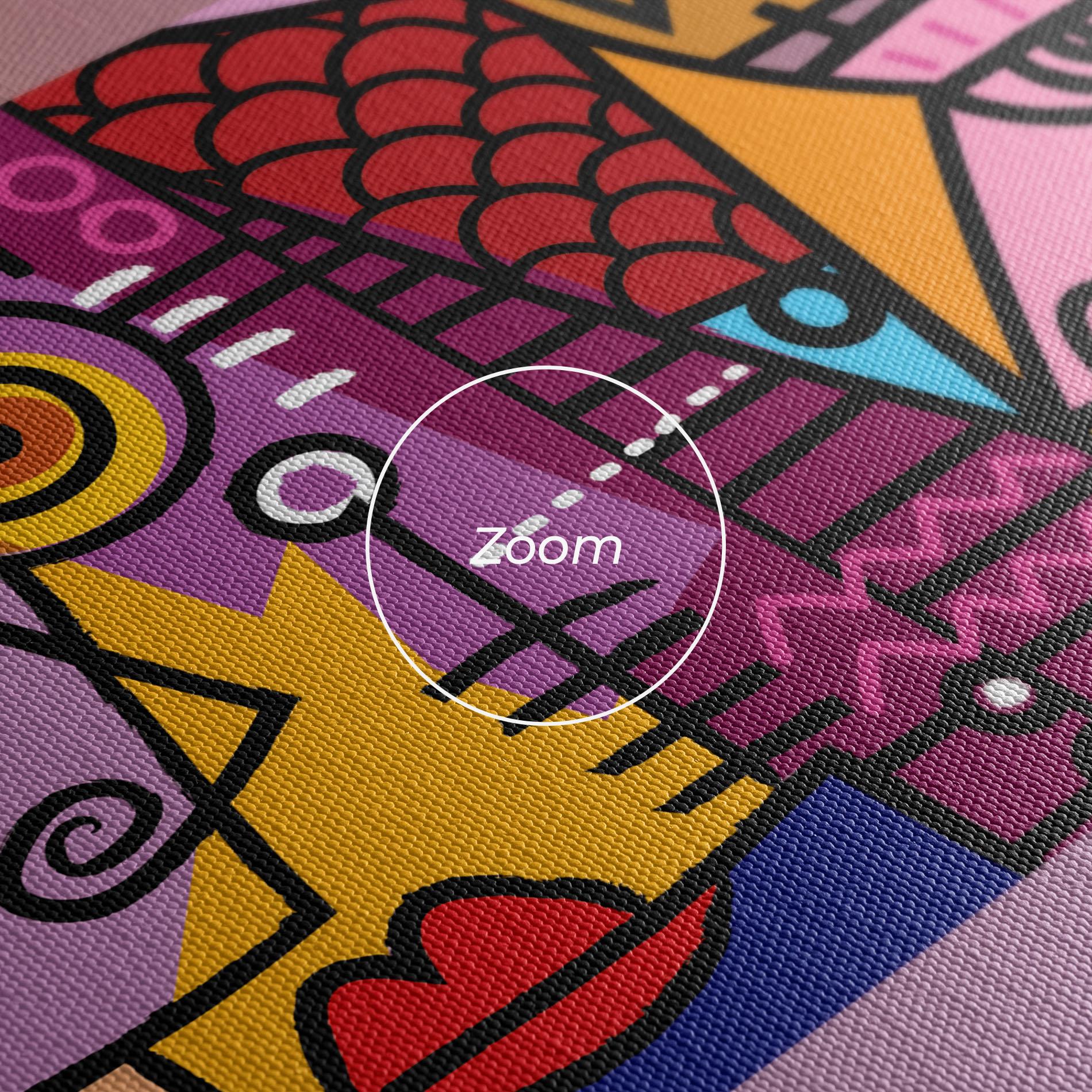 Tablou Canvas Face Group Purple mockup 3