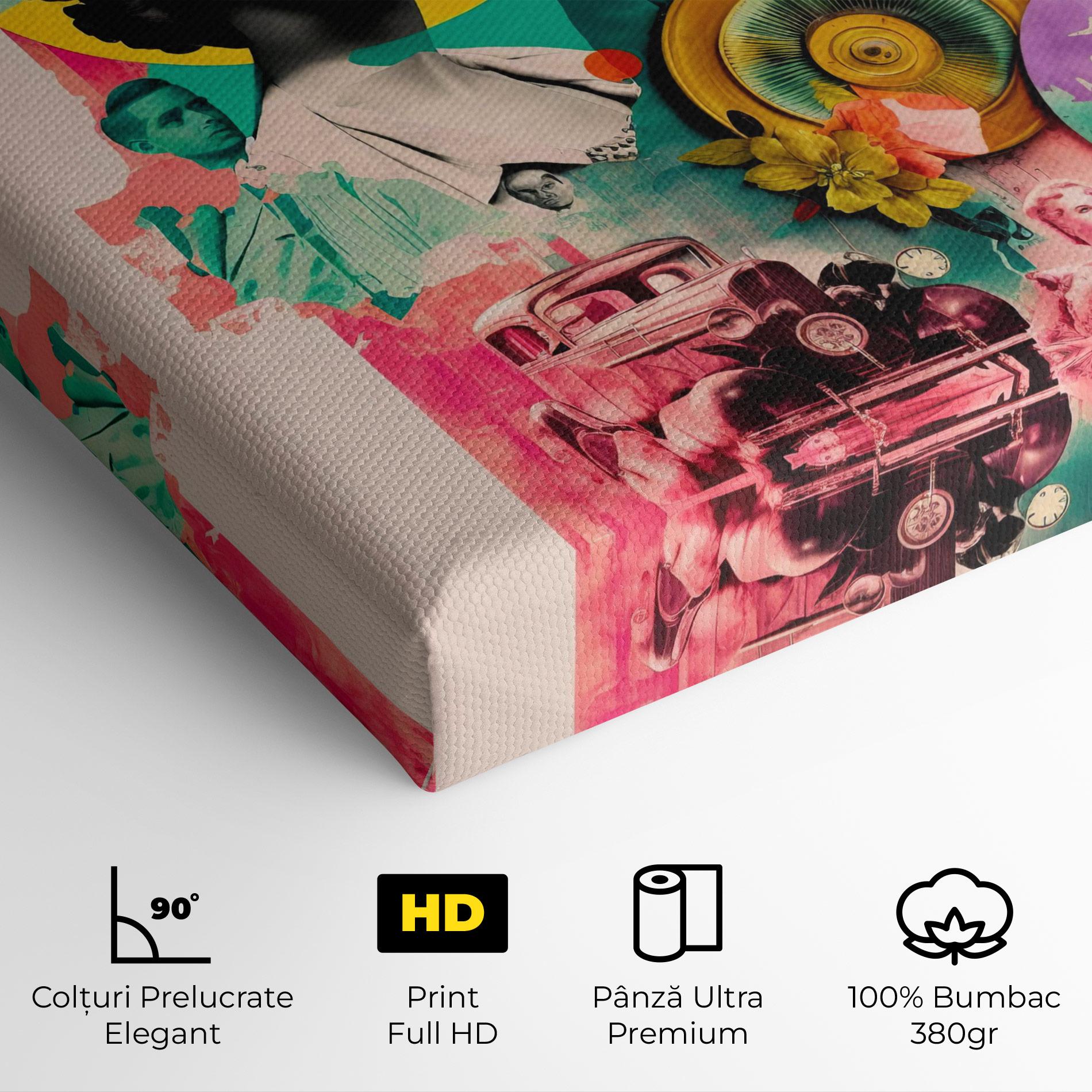 Tablou Canvas 60s Retro Collage mockup 4
