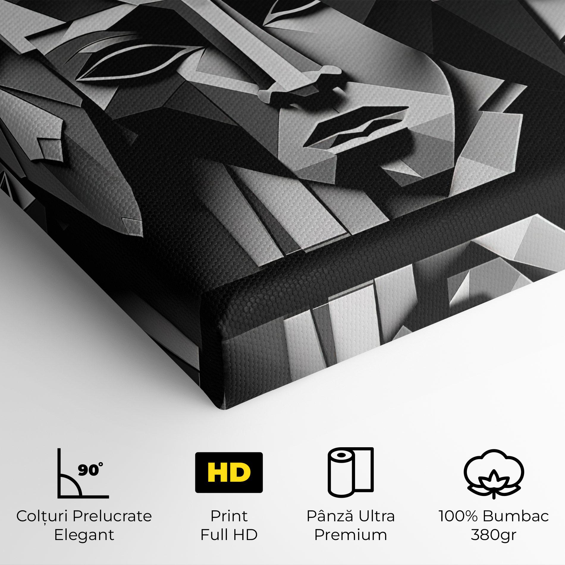 Tablou Canvas Grey Faces Collage mockup 4