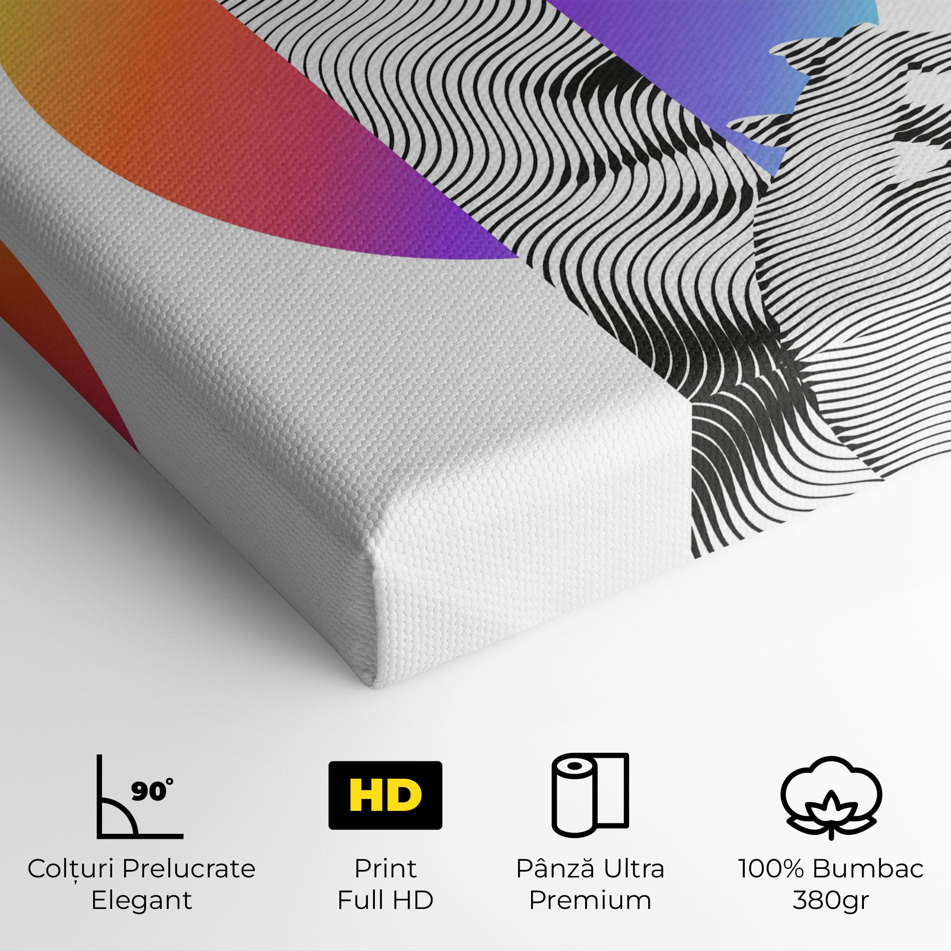 Tablou Canvas Orange Light Statue mockup 4