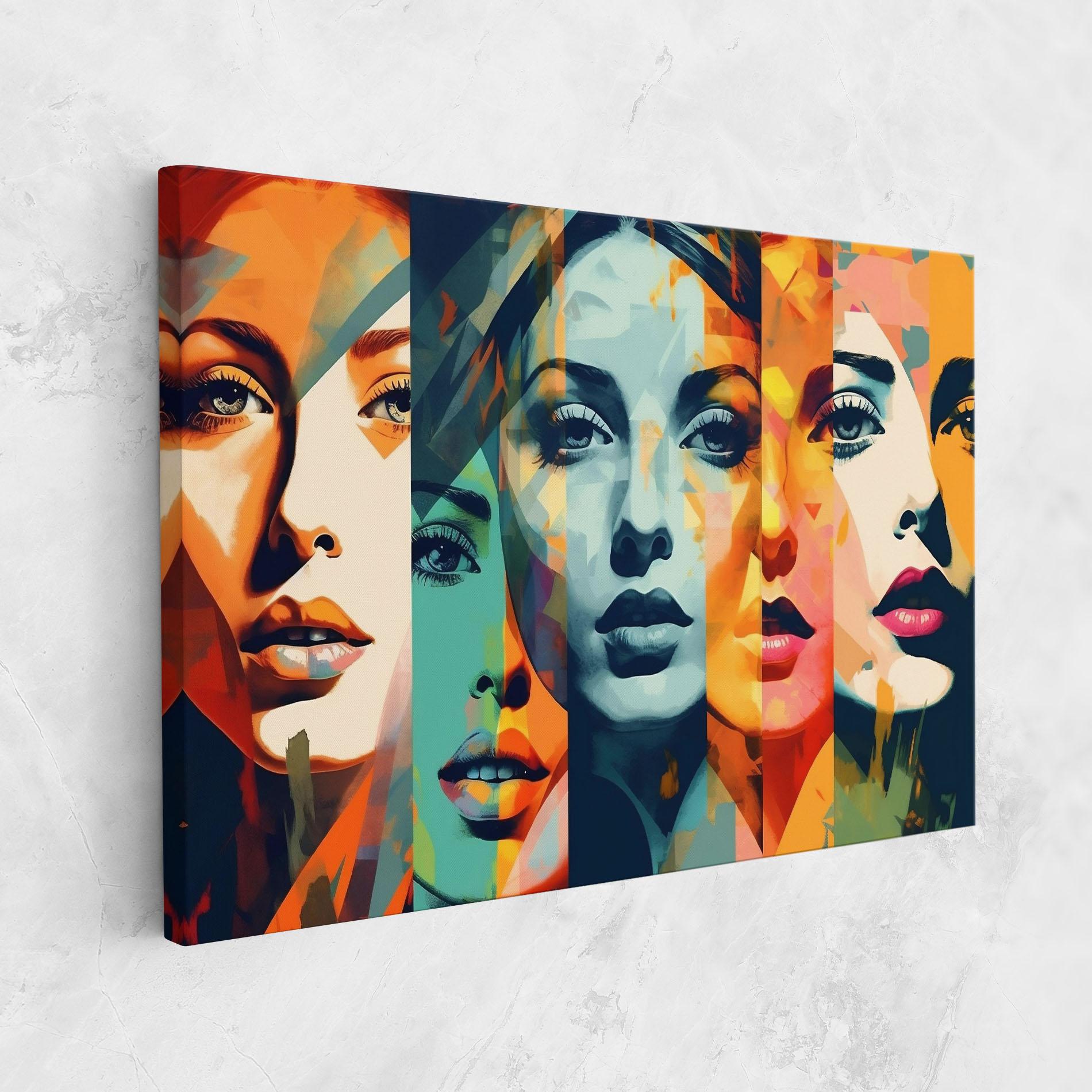 Tablou Canvas Abstract Face Collage mockup 1