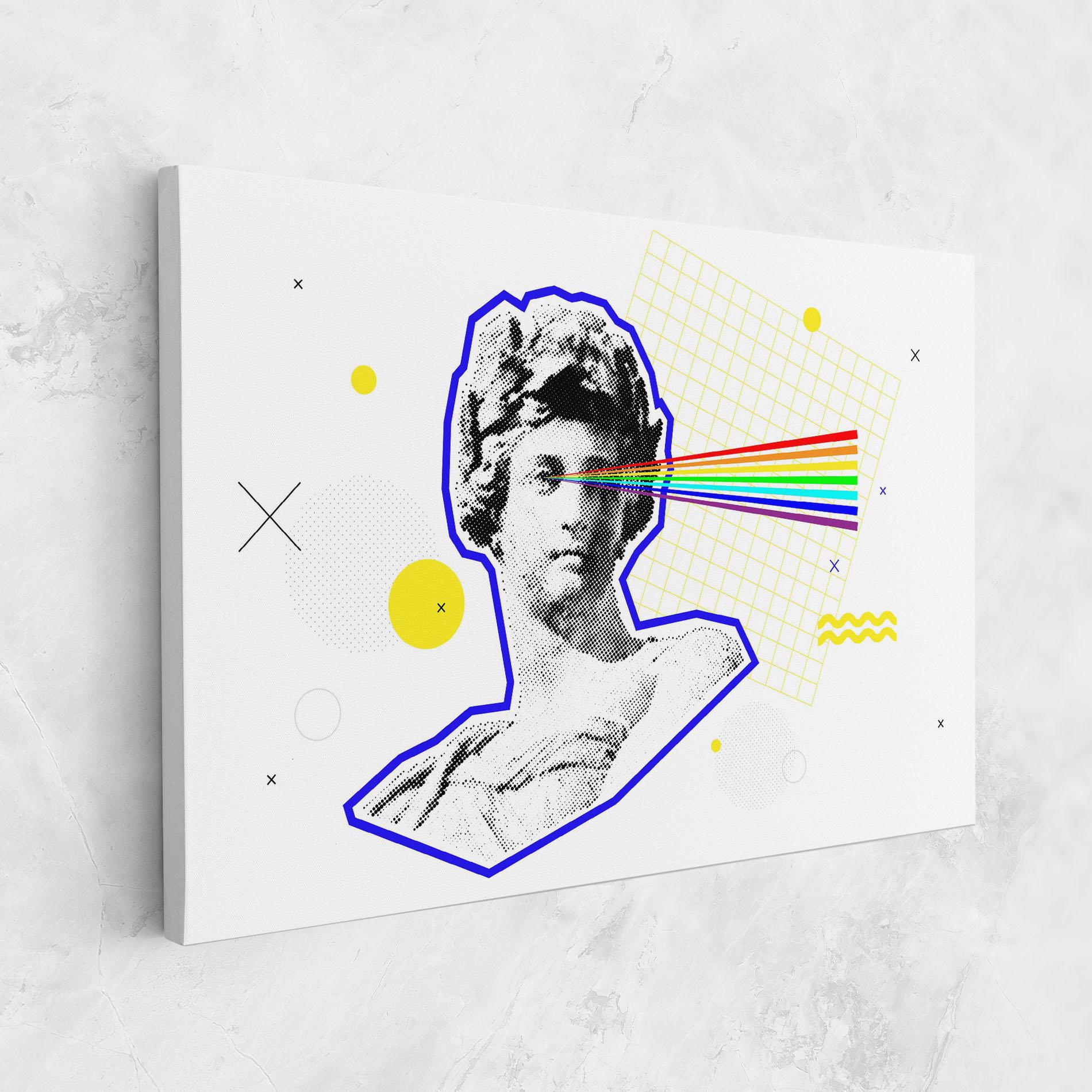 Tablou Canvas Rainbow Statue mockup 1
