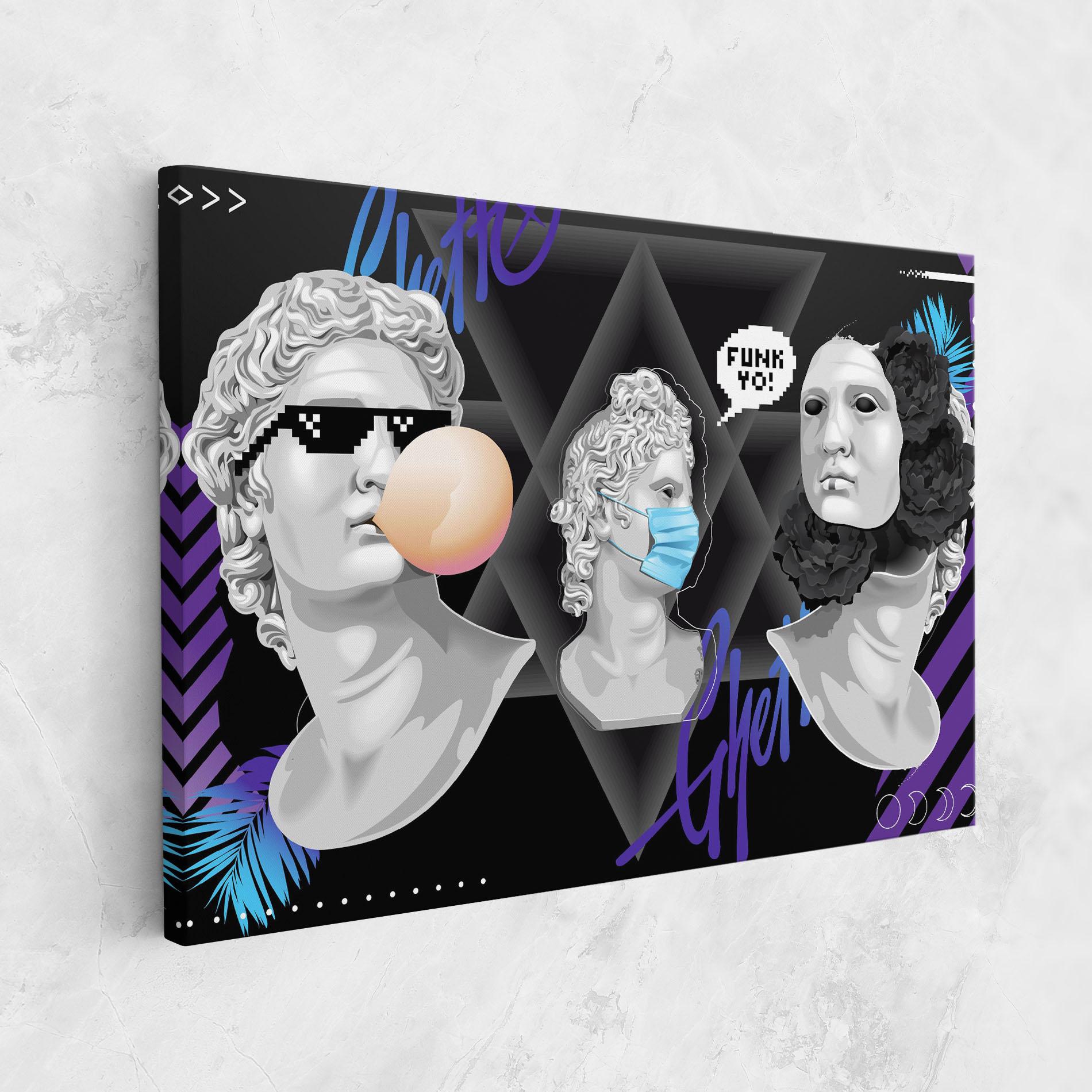 Tablou Canvas Statue Mask mockup 1