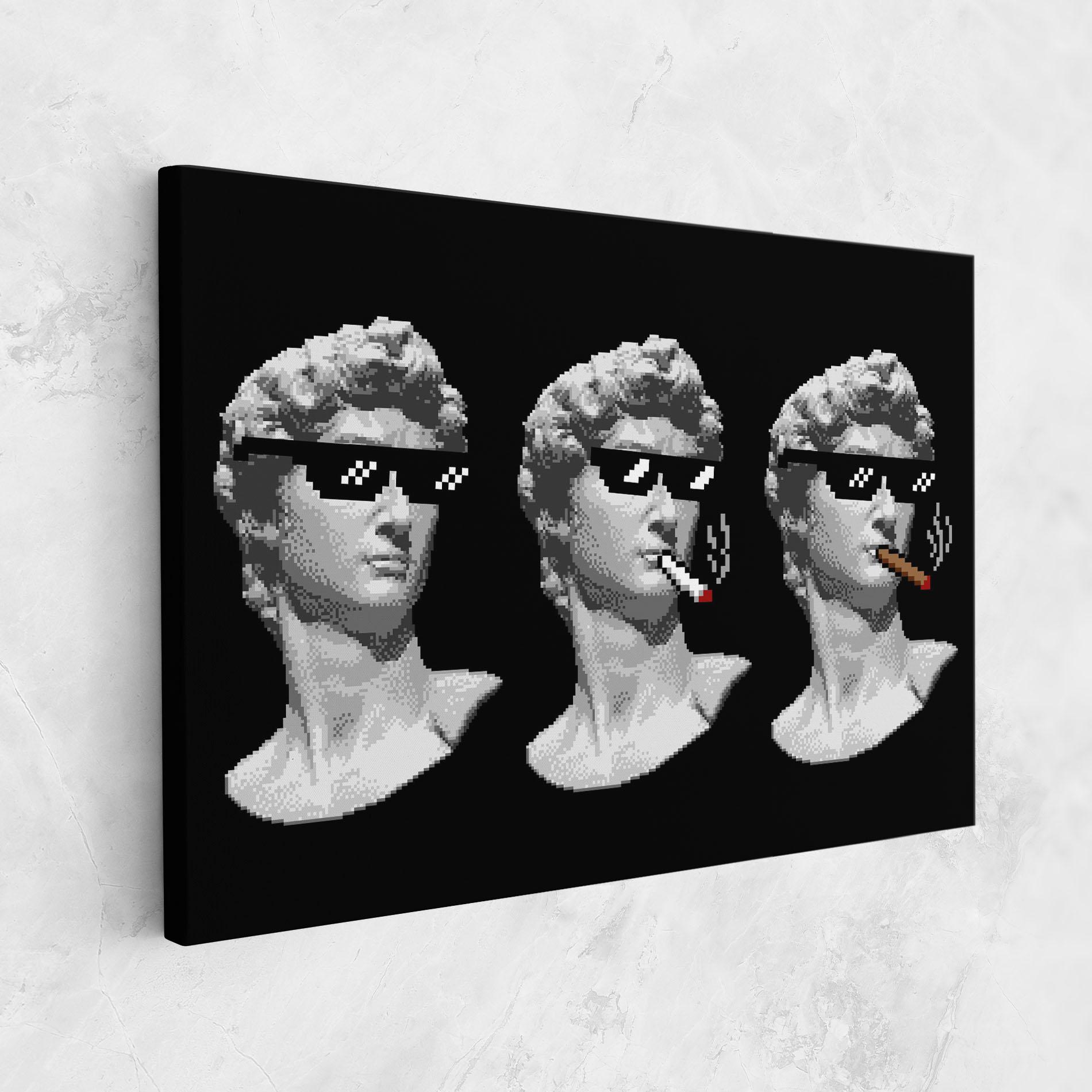 Tablou Canvas Statue Smoking mockup 1