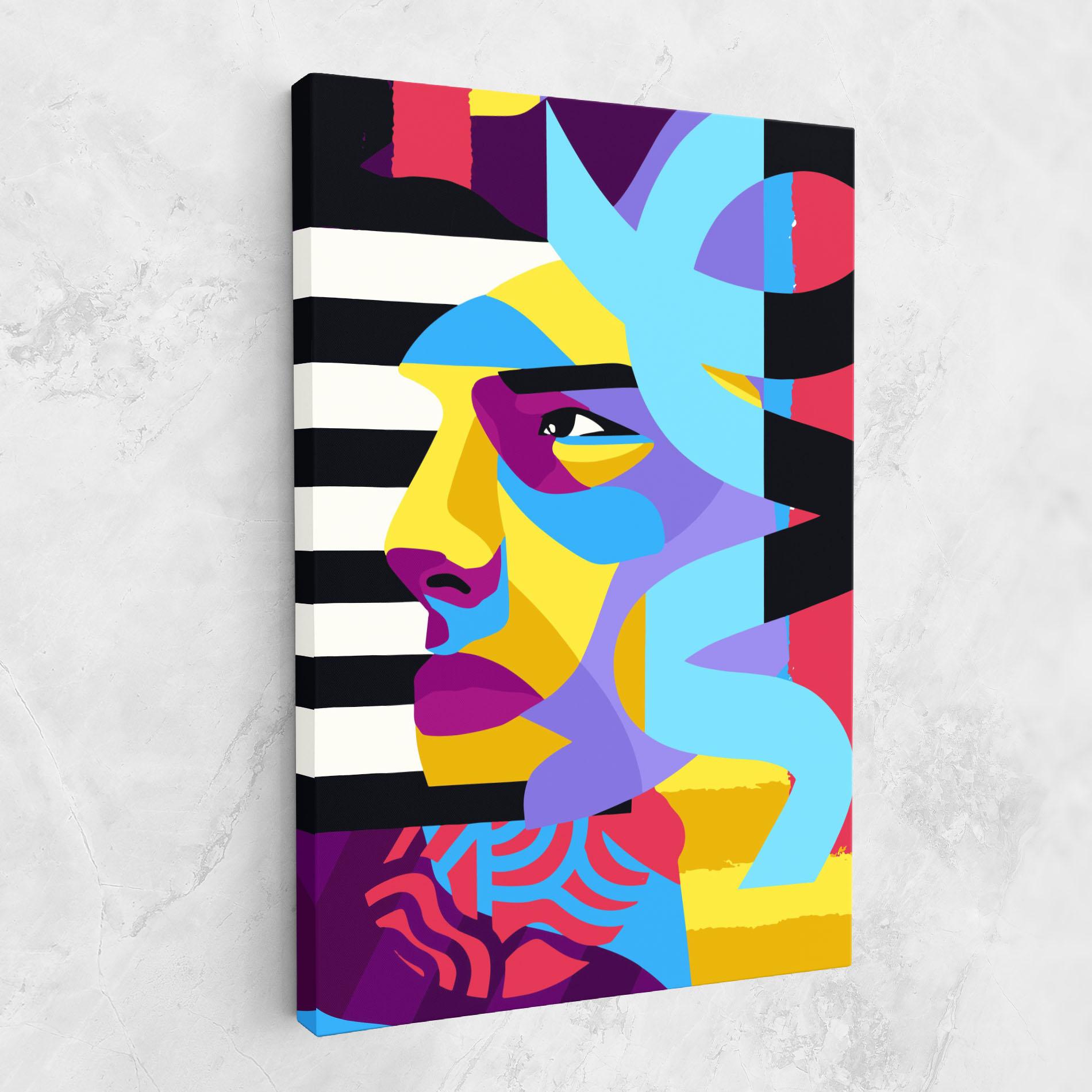 Tablou Canvas Abstract Male Face mockup 1