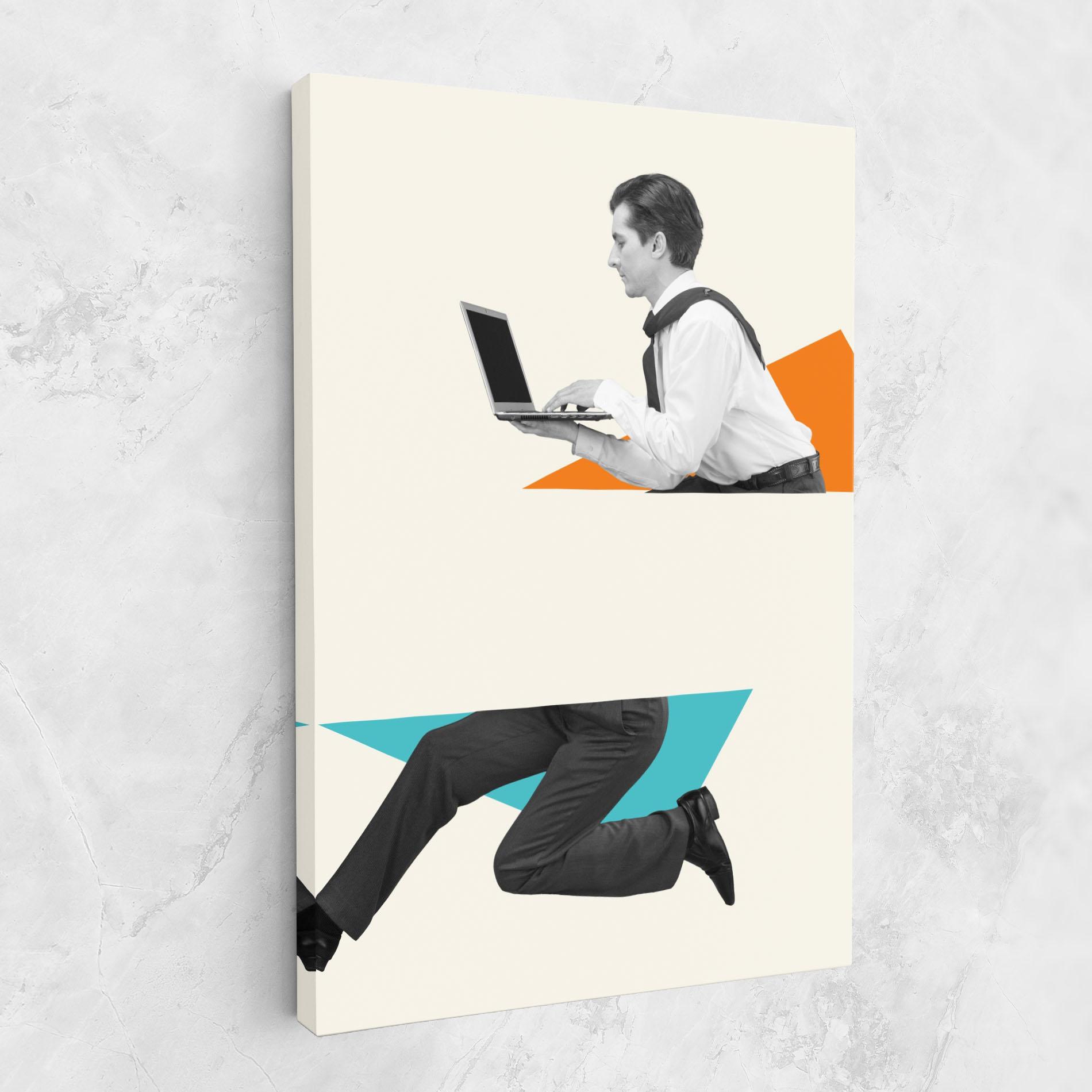 Tablou Canvas Businessman Collage mockup 1