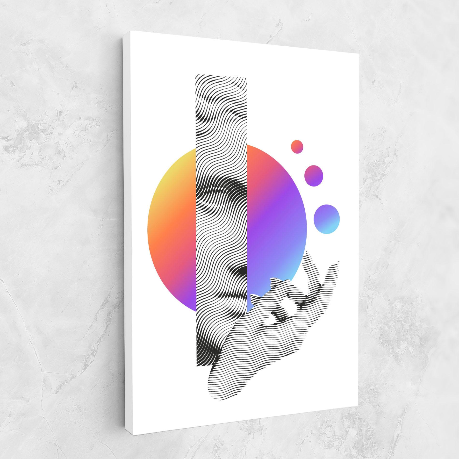 Tablou Canvas Orange Light Statue mockup 1