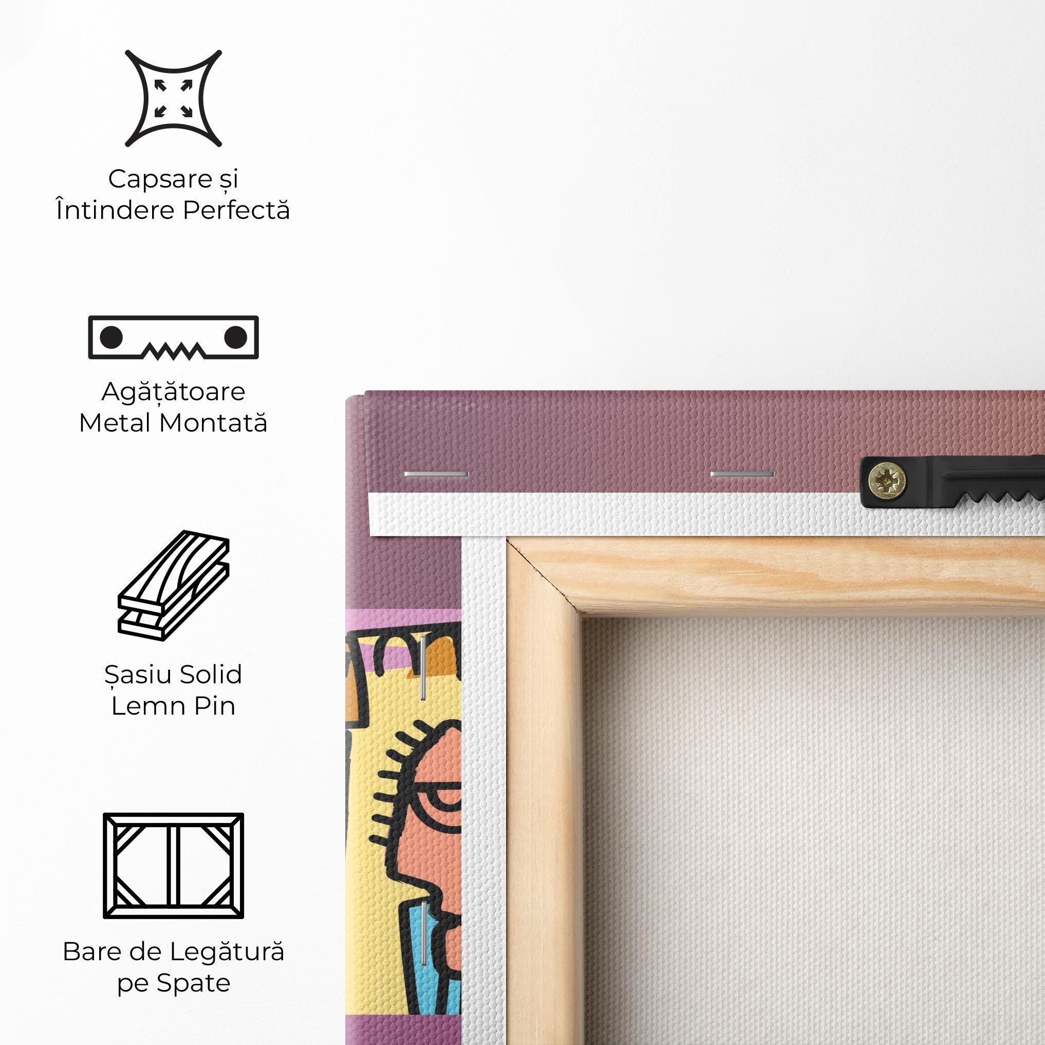 Tablou Canvas Face Group Purple mockup 5