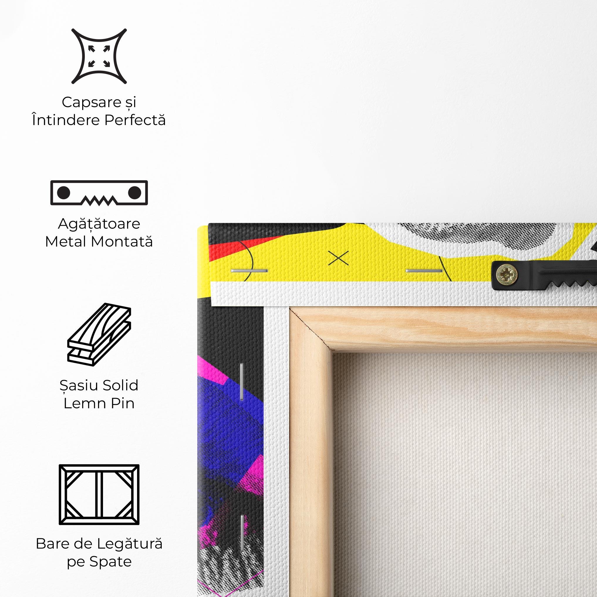 Tablou Canvas Lips Purple Light mockup 5