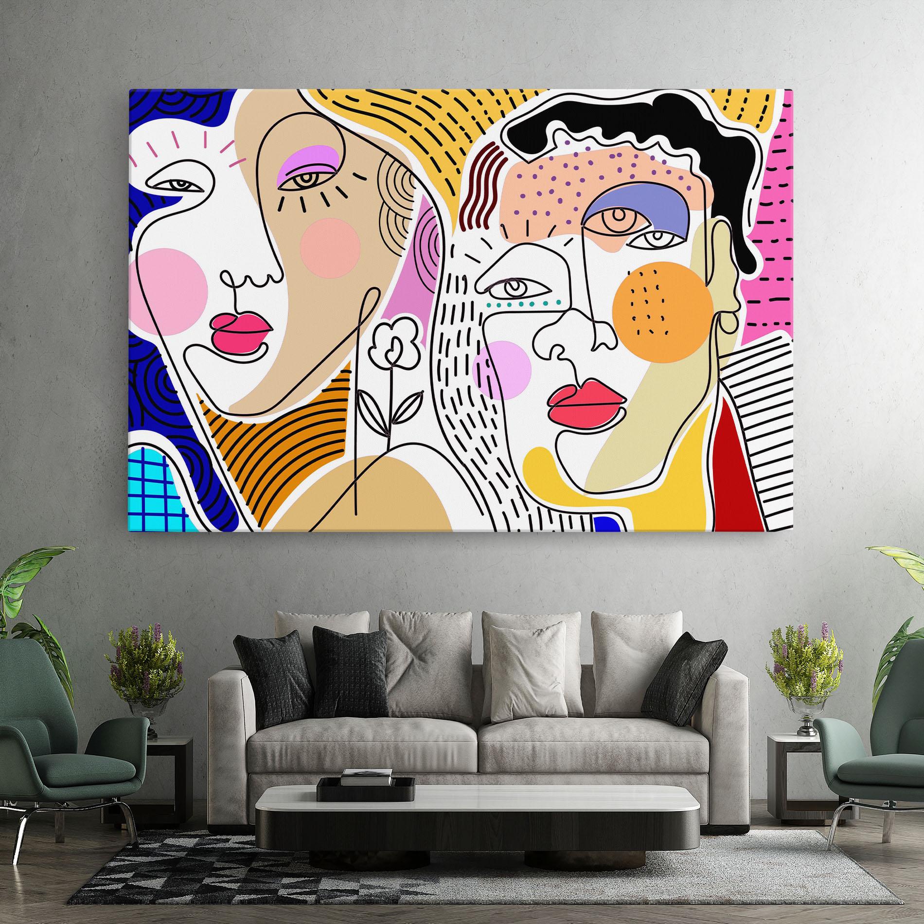 Tablou Canvas Abstract Eye Face mockup 7