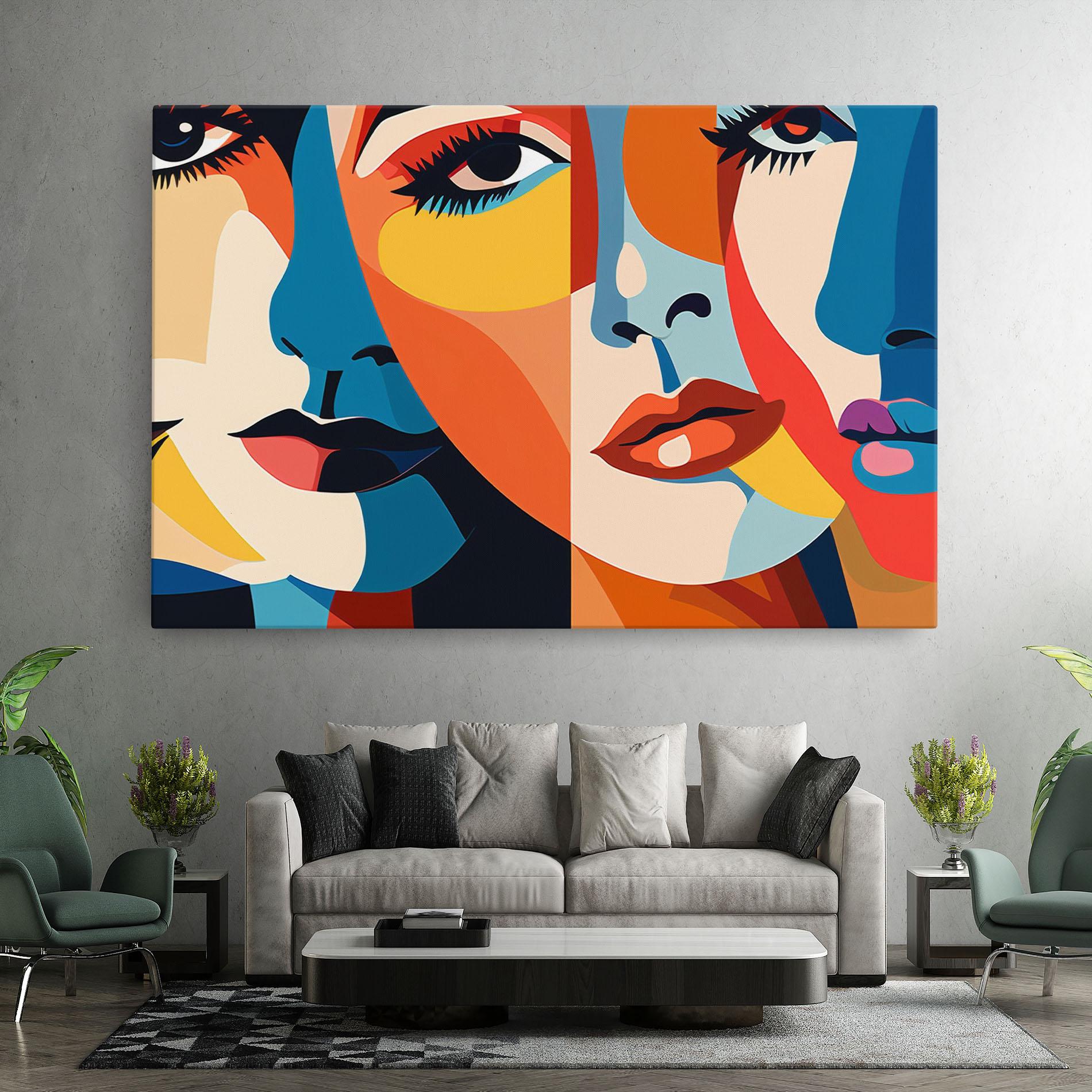 Tablou Canvas Beauty Face Collage mockup 7