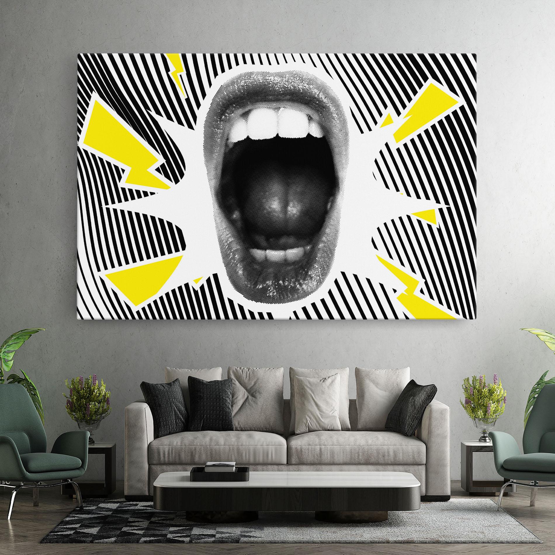 Tablou Canvas Lightning Mouth mockup 7
