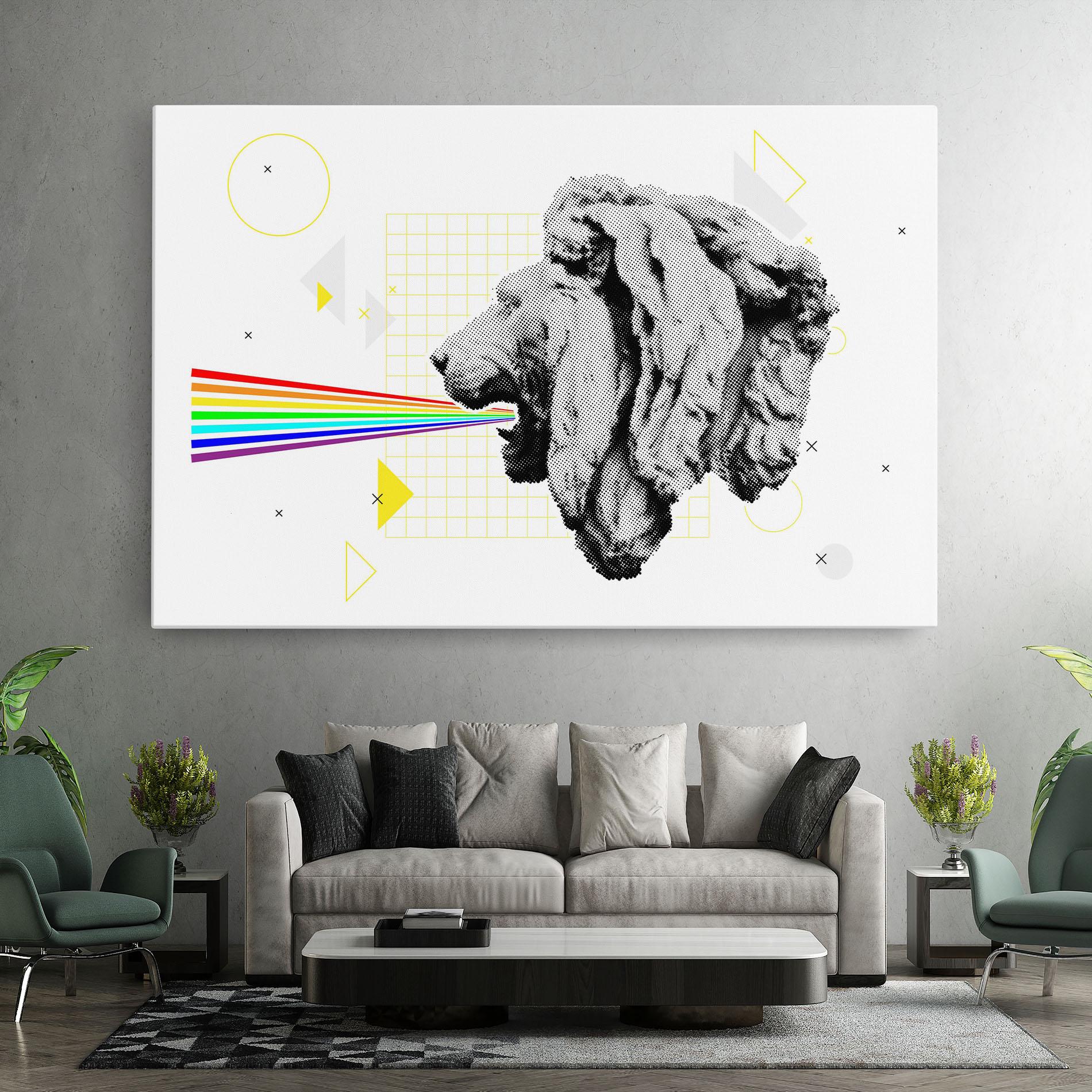 Tablou Canvas Lion Collage mockup 7