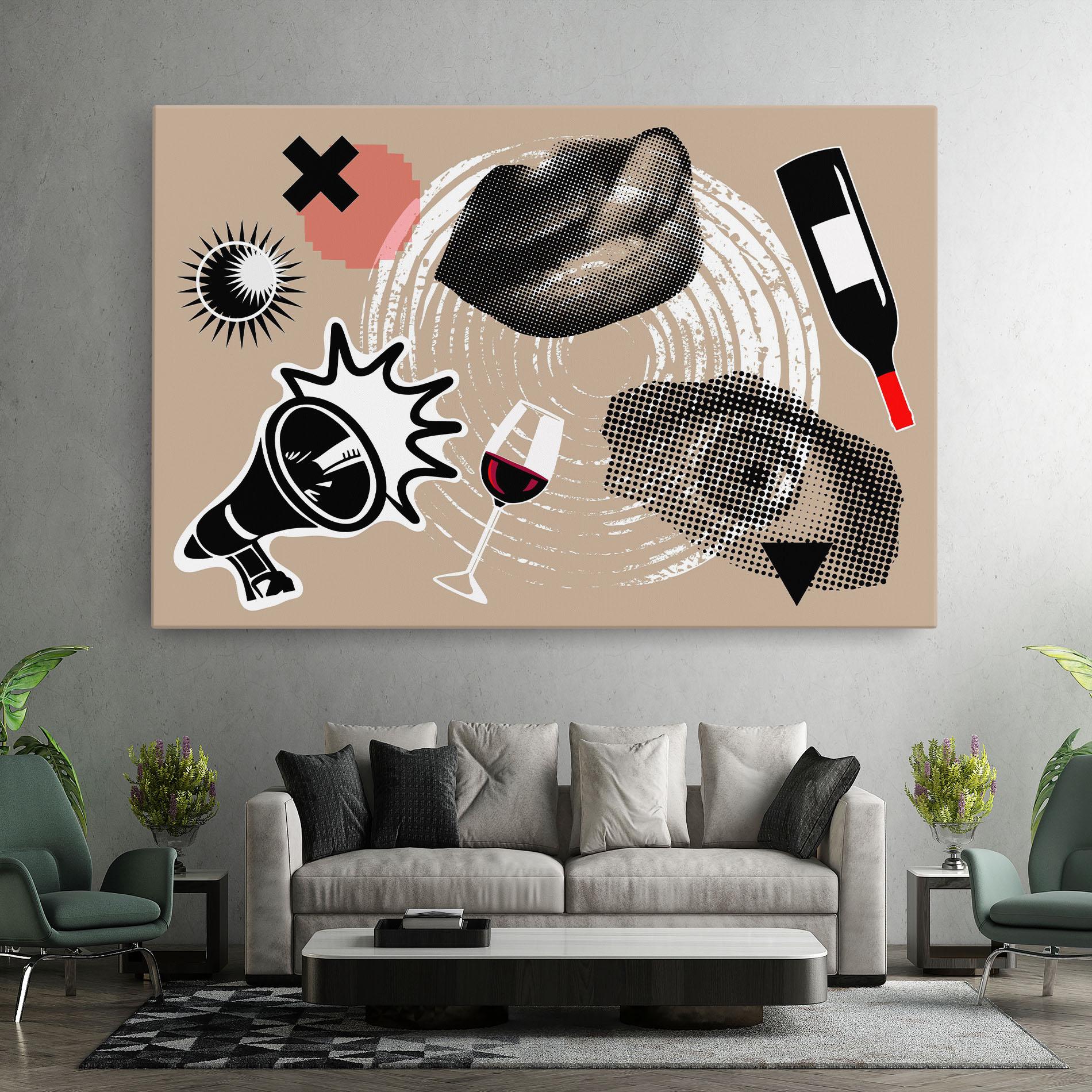 Tablou Canvas Lips Mouth Collage mockup 7