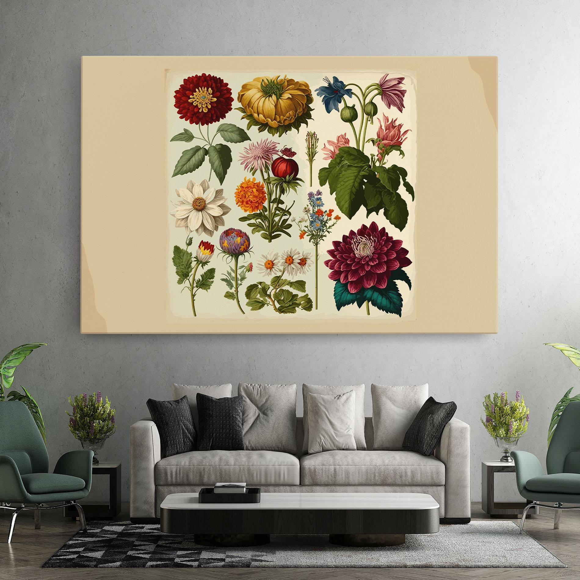 Tablou Canvas Vintage Botanical mockup 7