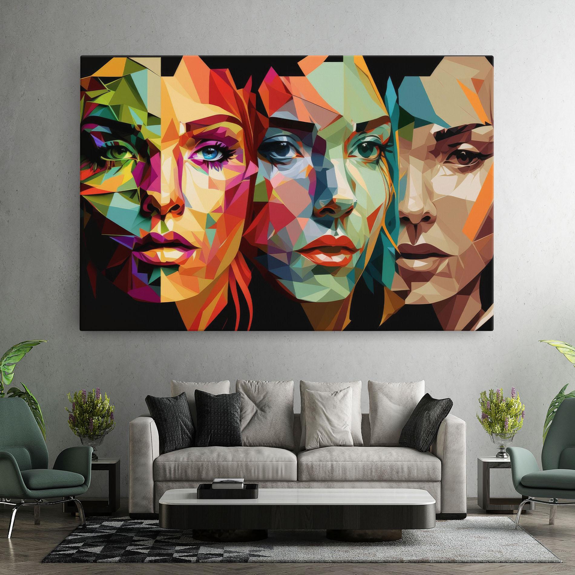 Tablou Canvas Women Face Collage mockup 7