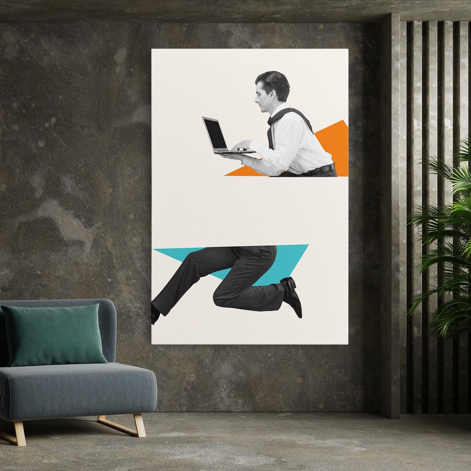 Tablou Canvas Businessman Collage mockup 7