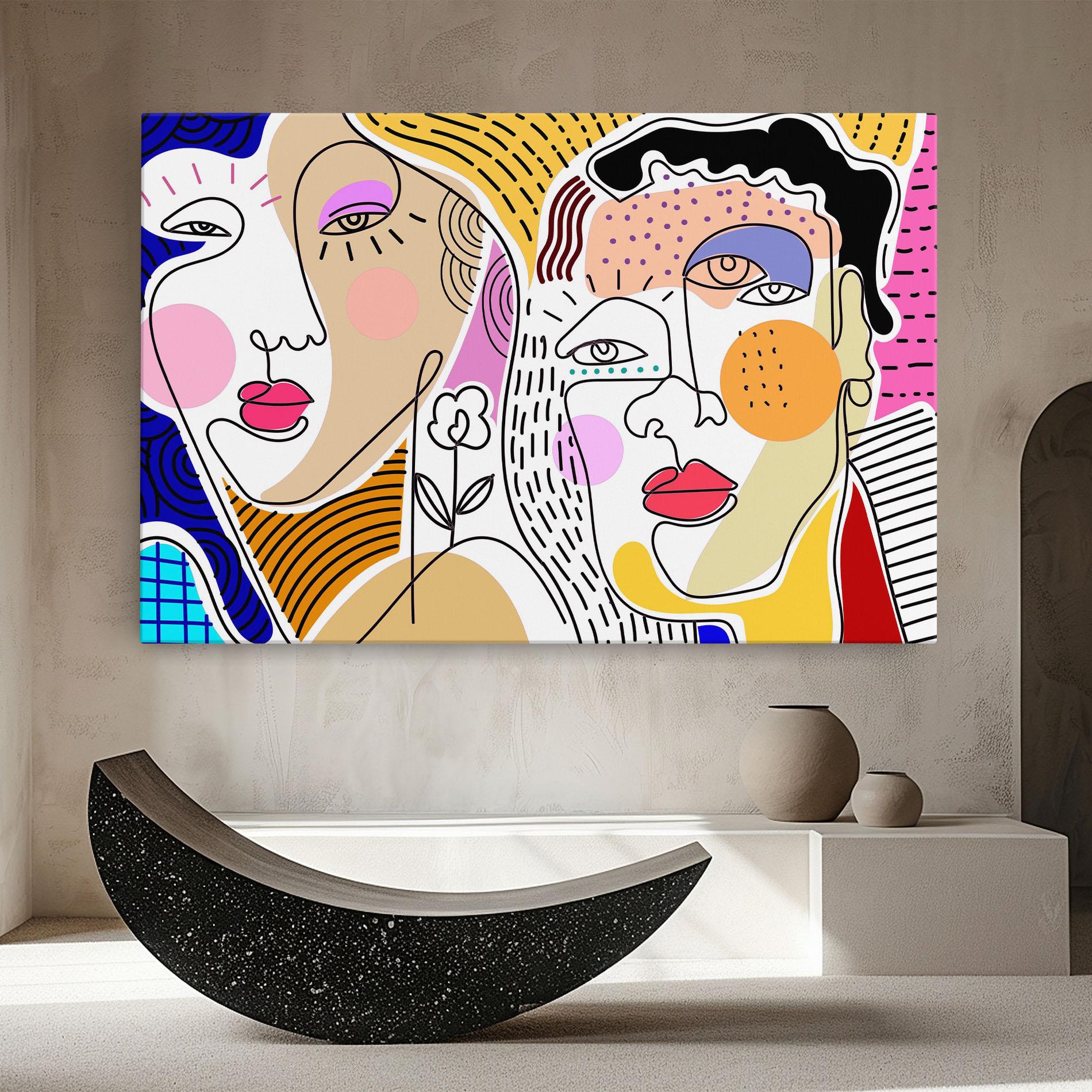 Tablou Canvas Abstract Eye Face mockup 8