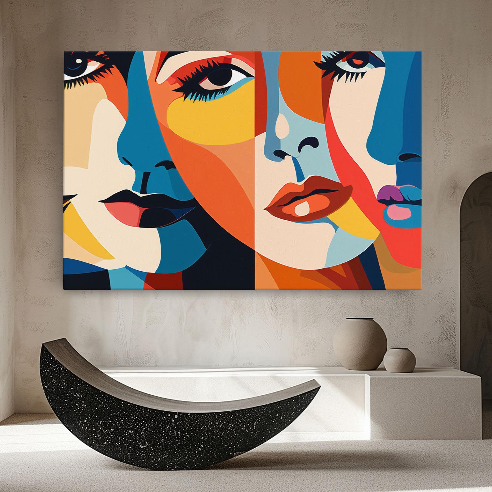 Tablou Canvas Beauty Face Collage mockup 8