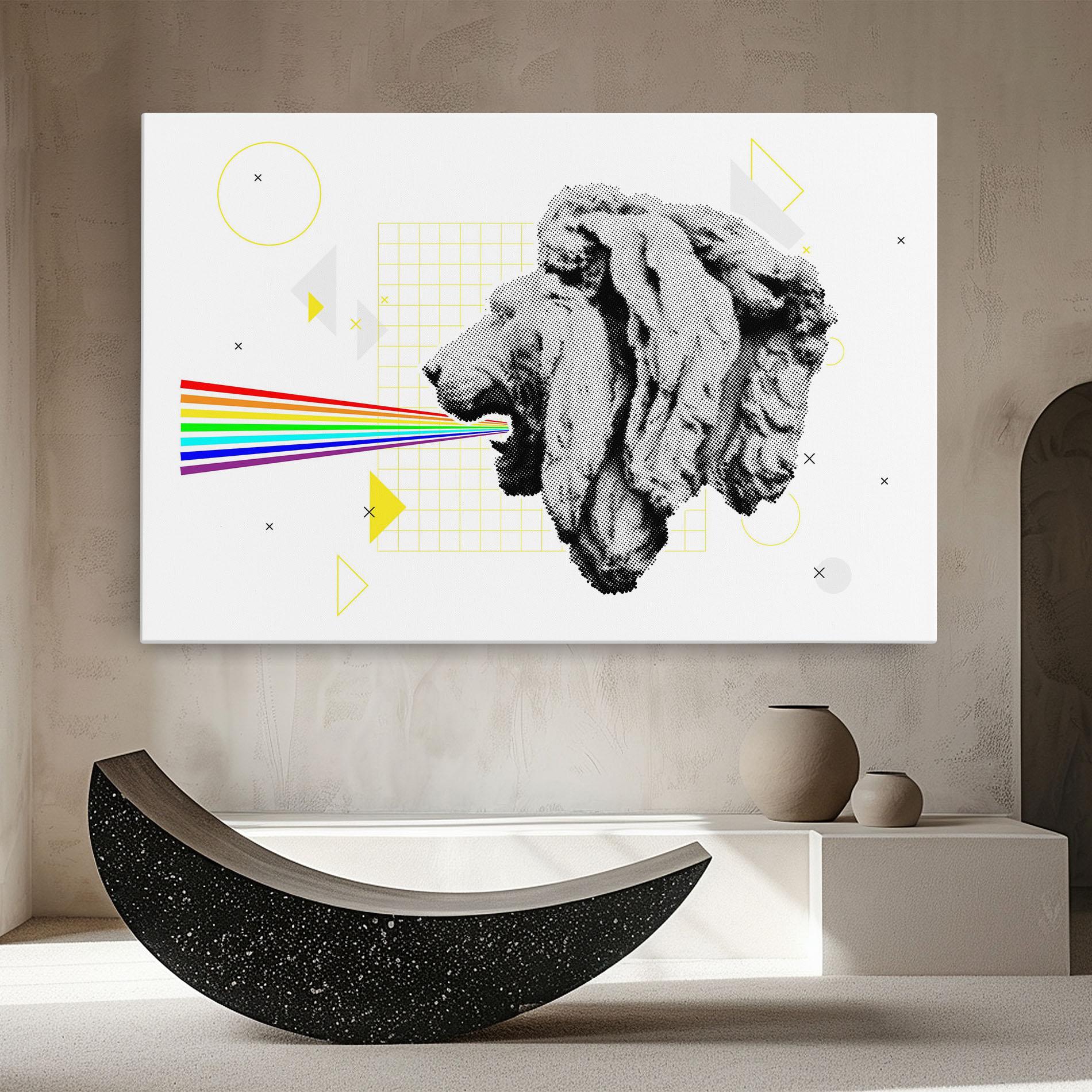 Tablou Canvas Lion Collage mockup 8