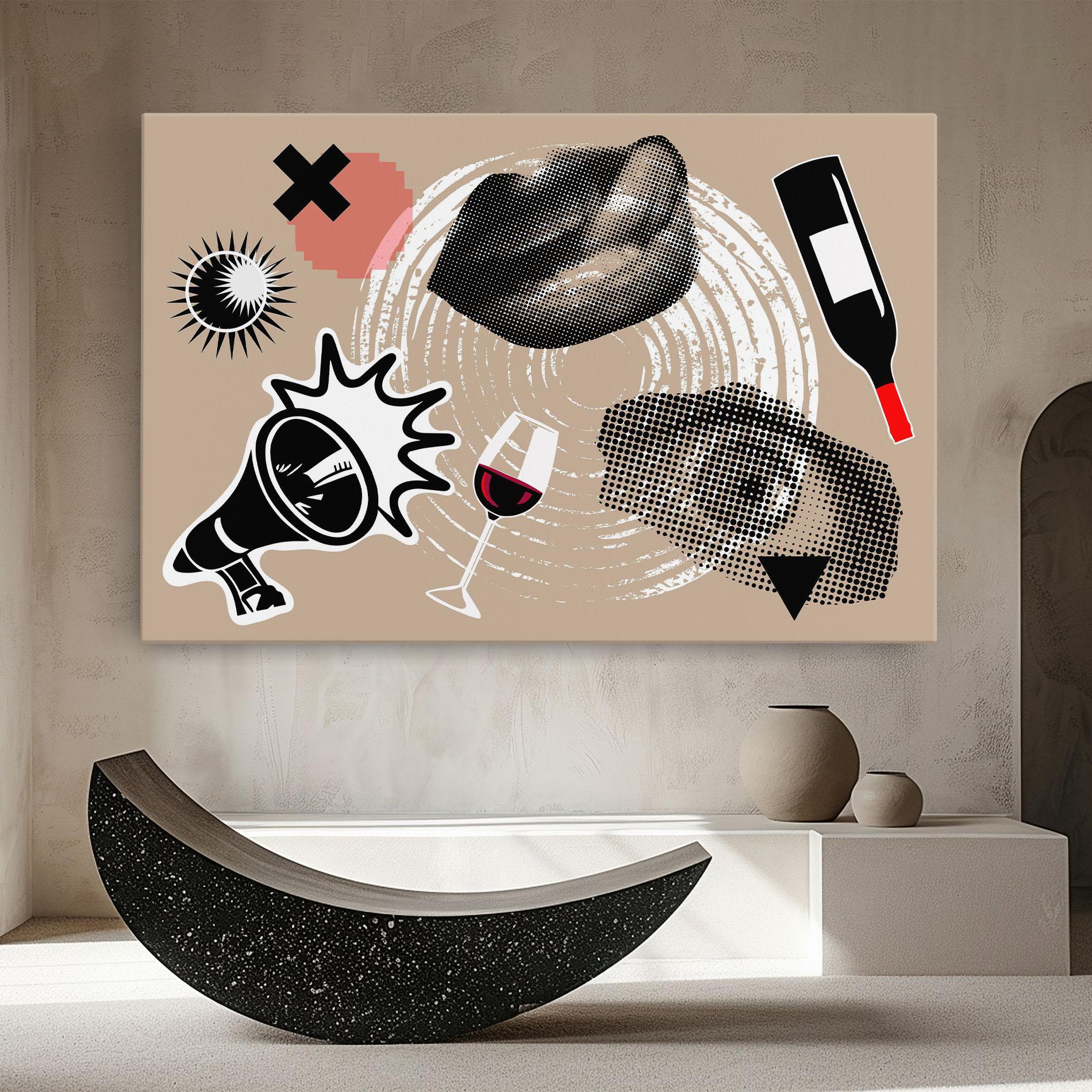 Tablou Canvas Lips Mouth Collage mockup 8